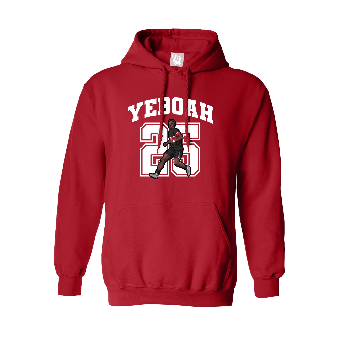 Hoodie — Number in Red