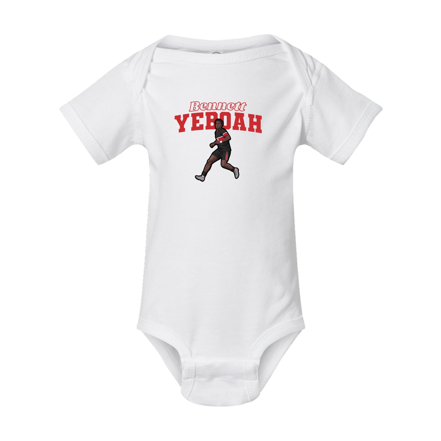 Baby Onesie — Name Arch in White