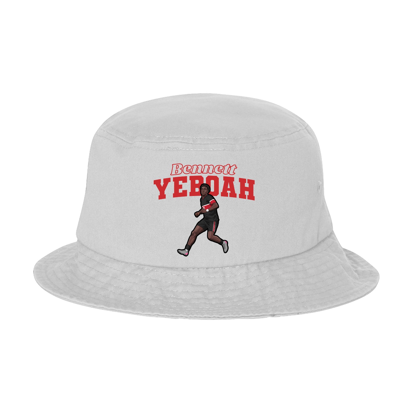 Bucket Cap — Name Arch in White