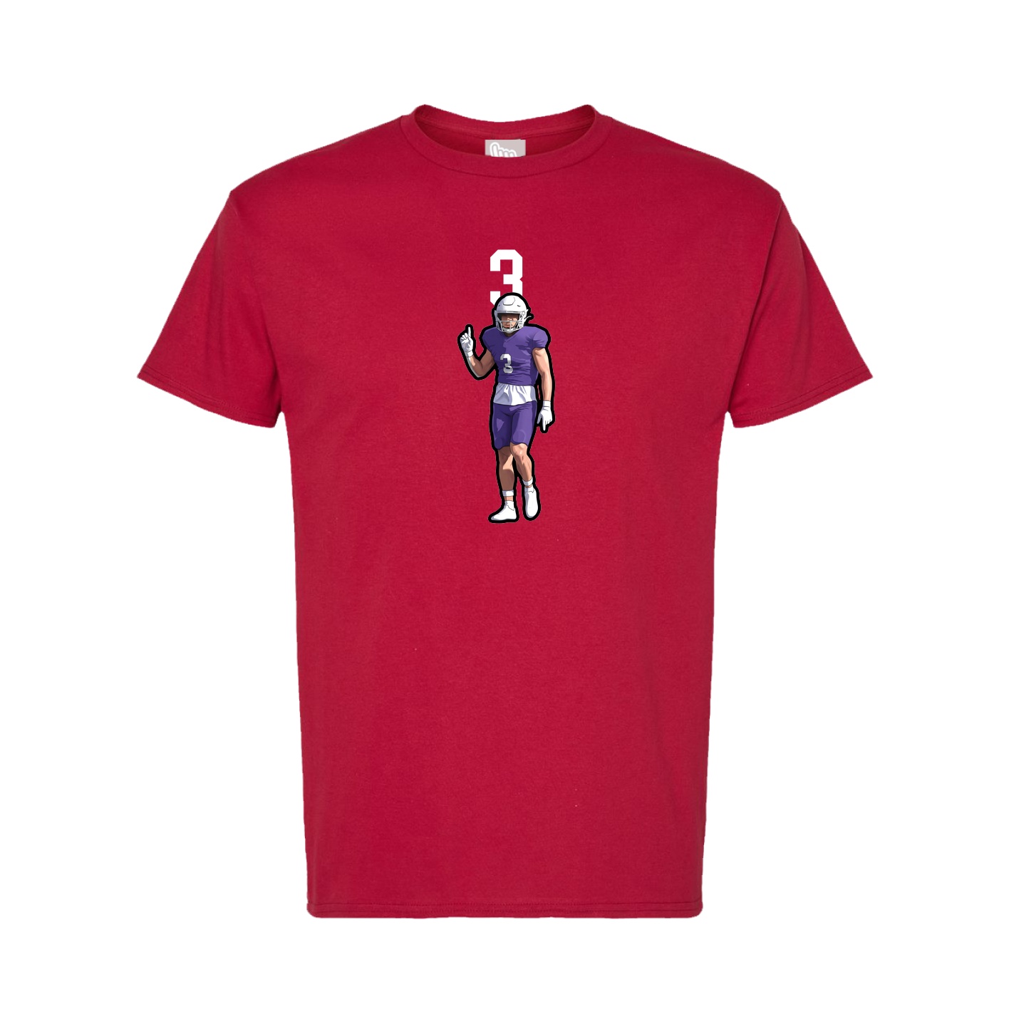 Tee — Number Top in Crimson