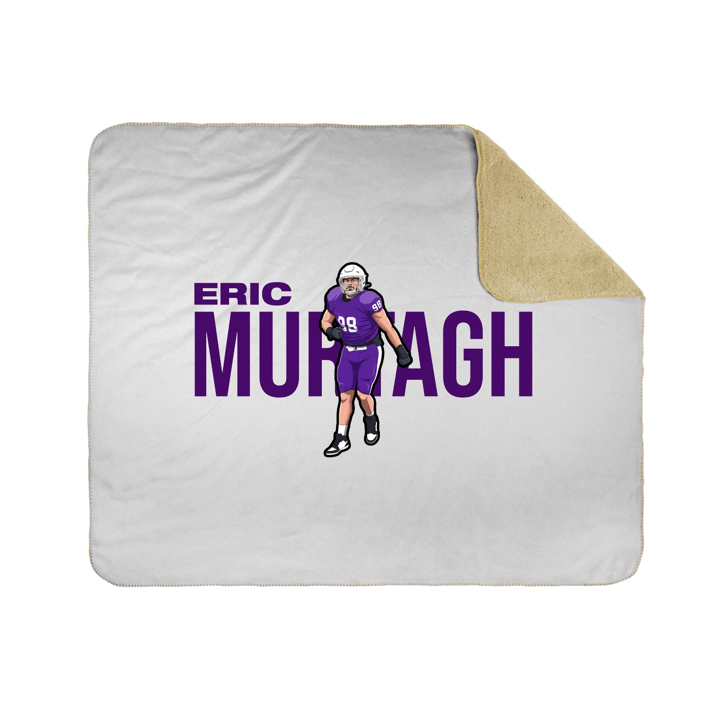 Throw Blanket — Player Name in White