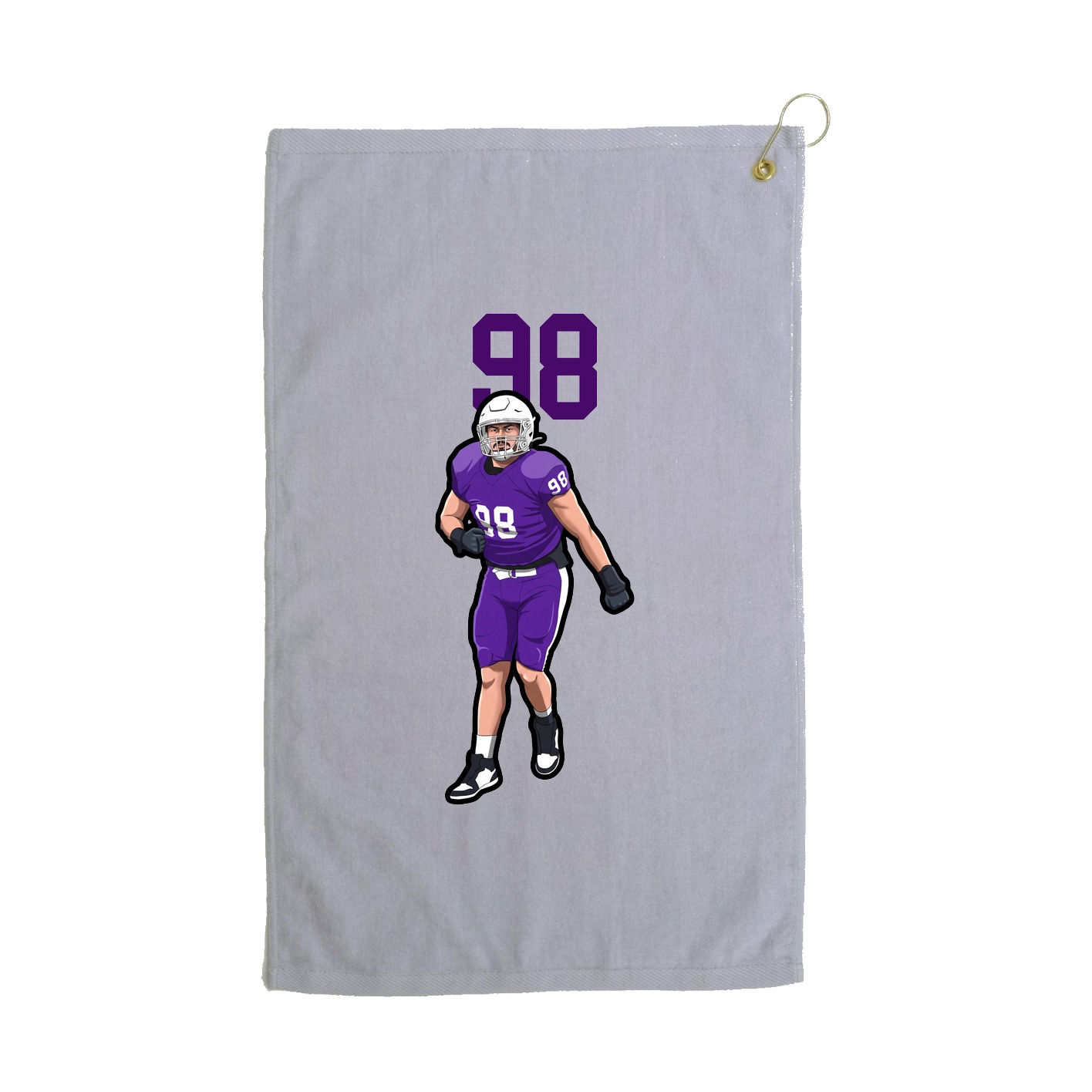 Golf Towel — Number Top in Grey
