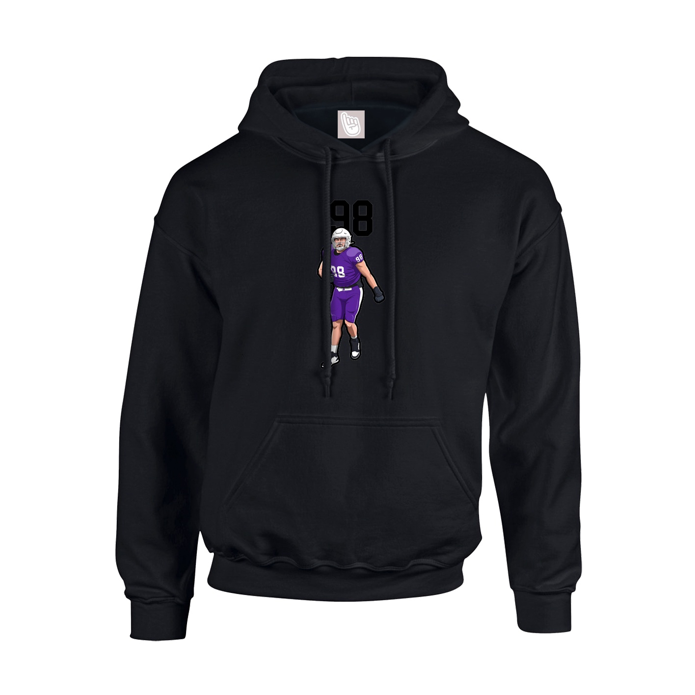 Youth Hoodie — Number Top in Black