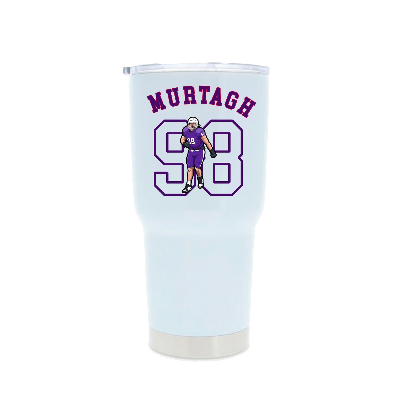 30oz Stainless Steel Tumbler — Shirsey Arch in White