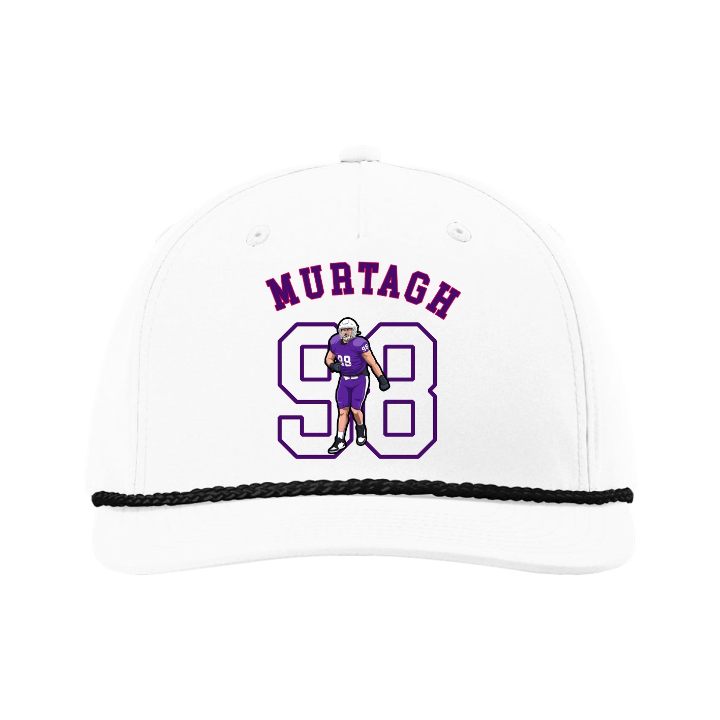 Five-Panel Classic Rope Cap — Shirsey Arch in White
