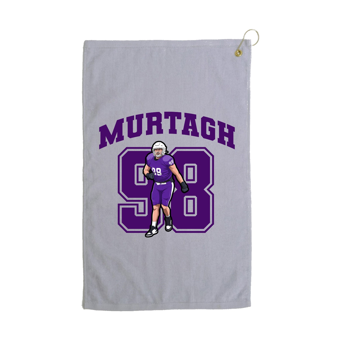 Golf Towel — Number in Grey