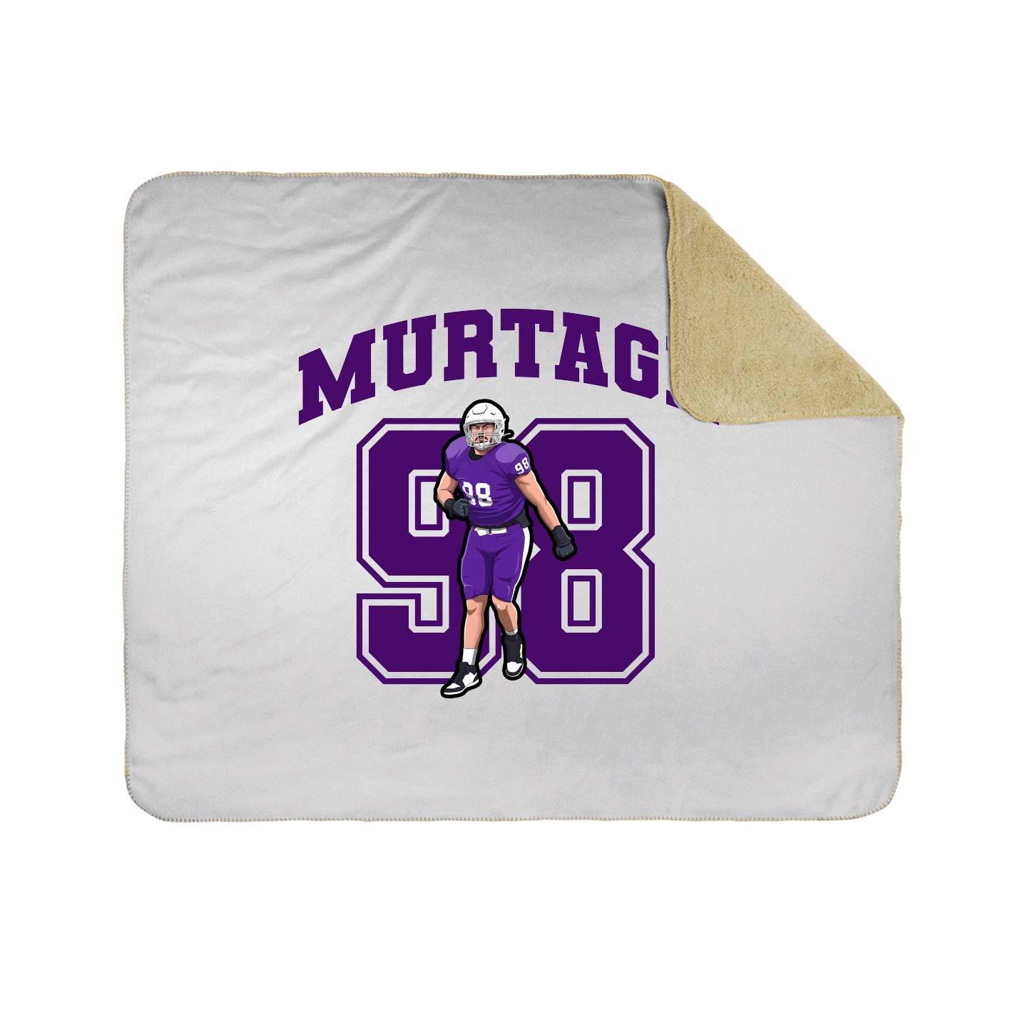 Throw Blanket — Number in White