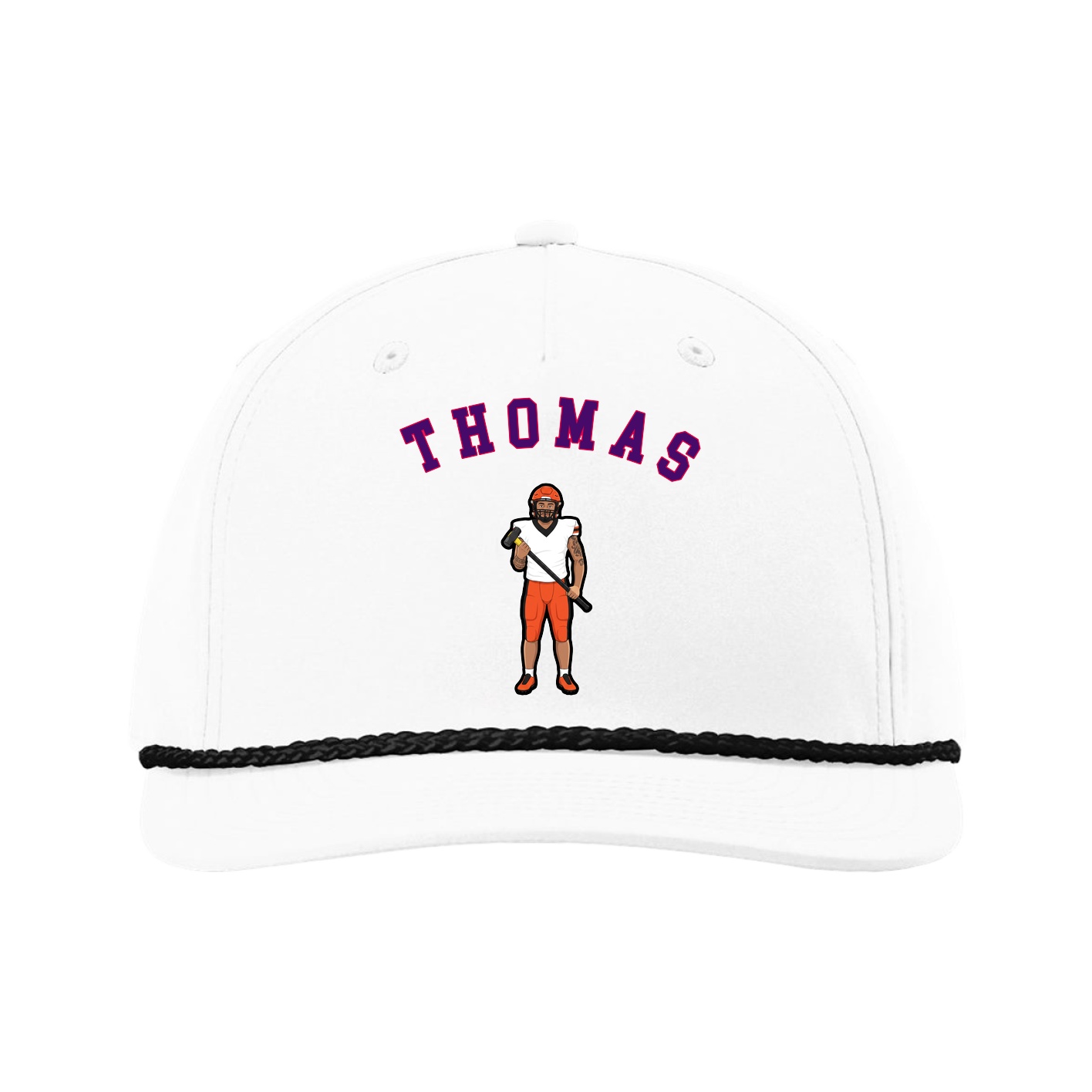 Five-Panel Classic Rope Cap — Shirsey Arch in White