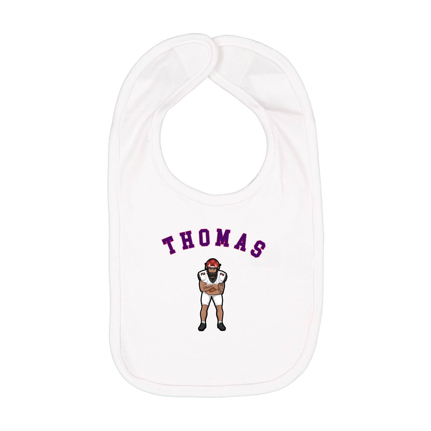 Infant Bib — Shirsey Arch in White