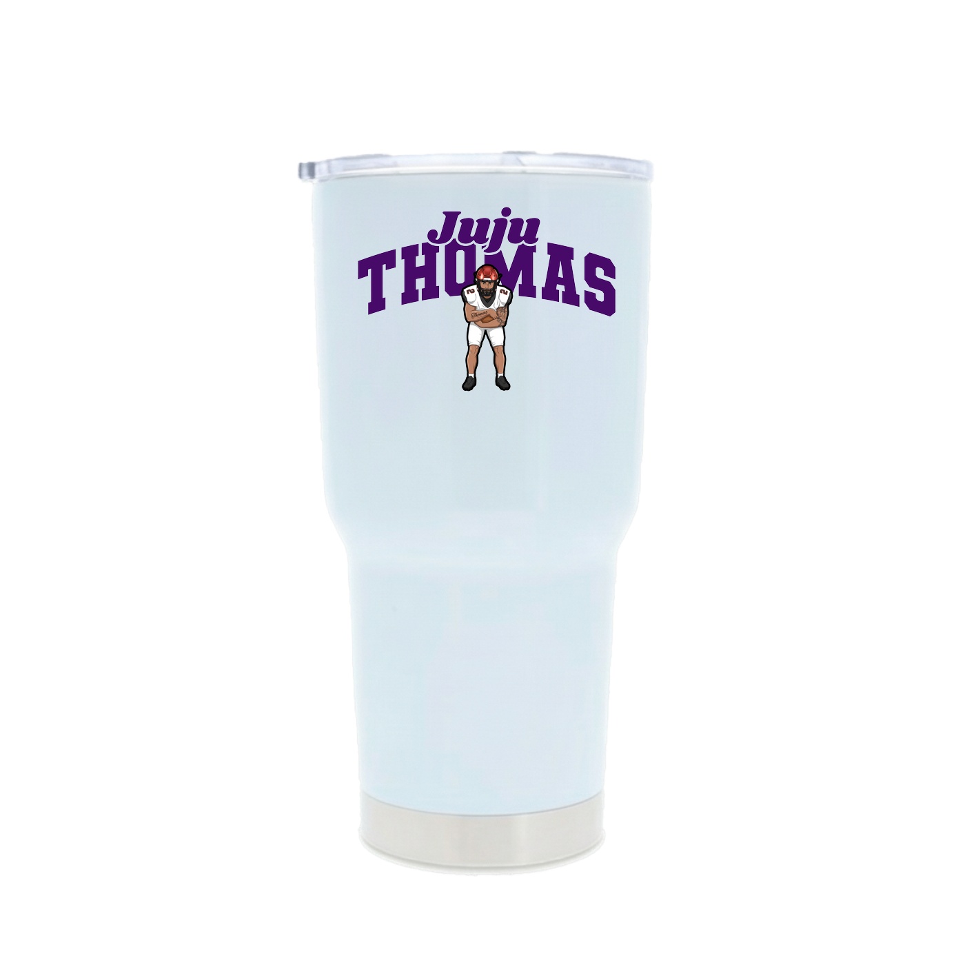 30oz Stainless Steel Tumbler — Signature Arch in White