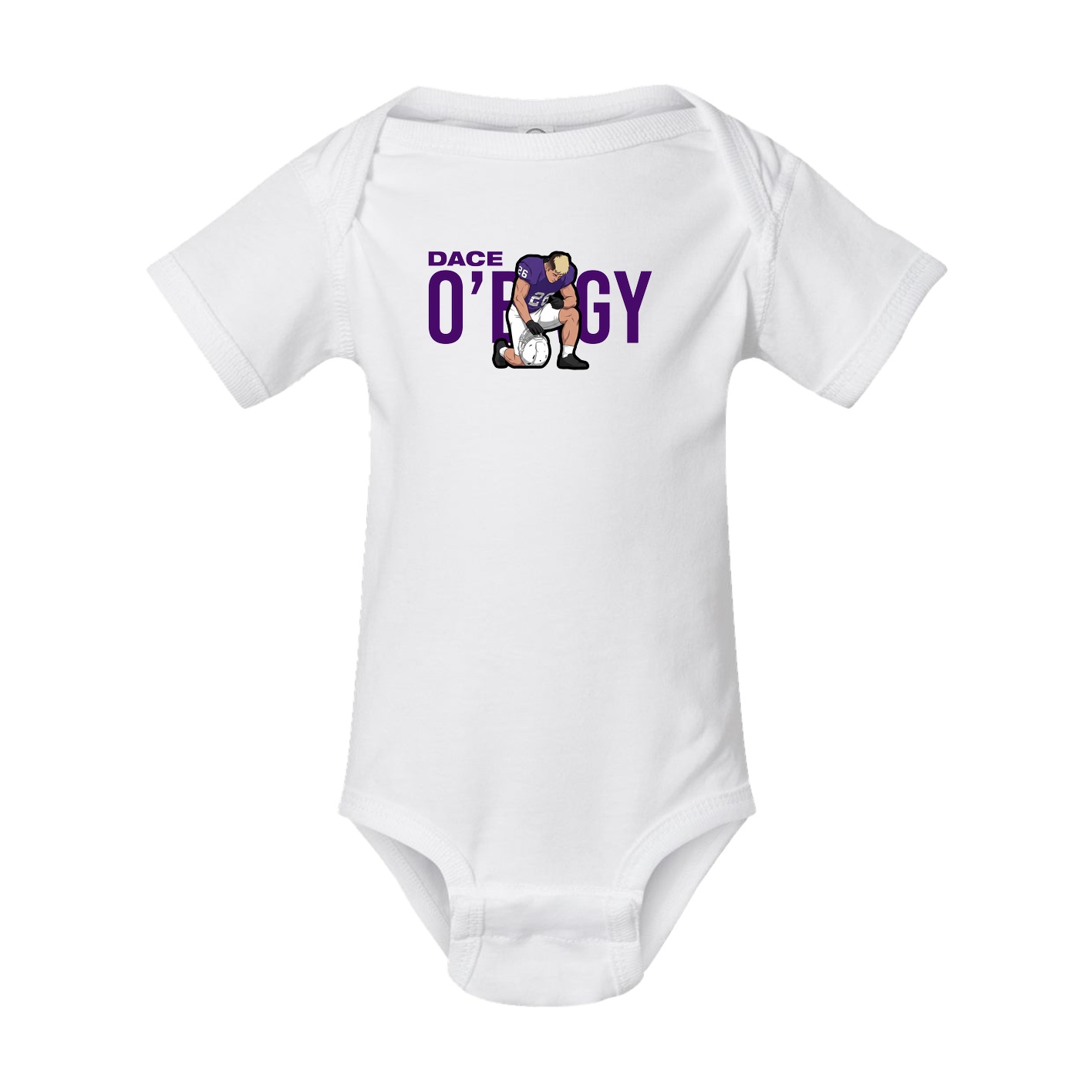 Baby Onesie — Player Name in White