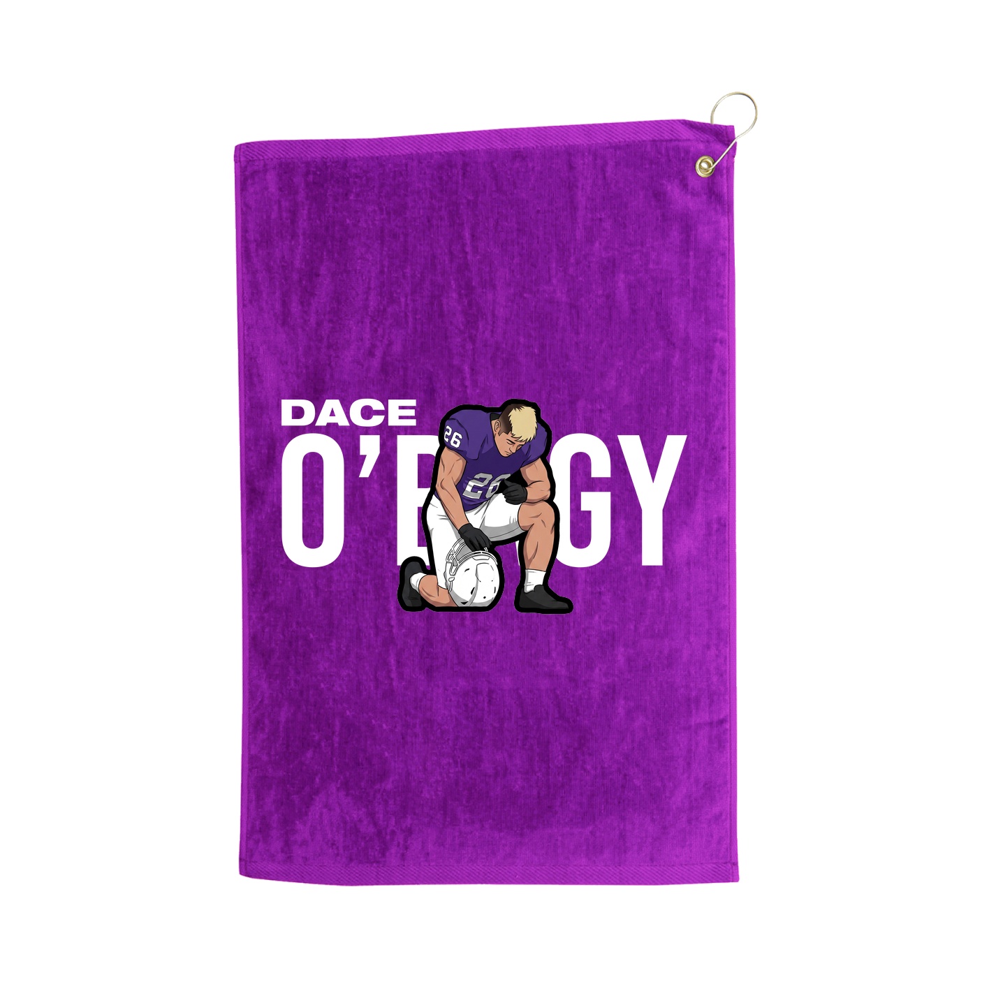 Golf Towel — Player Name in Purple