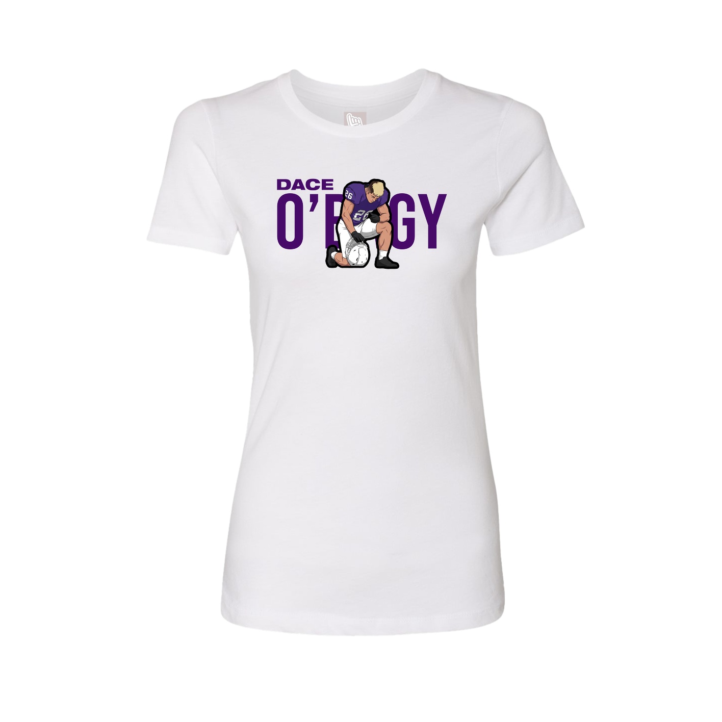 Fitted Women's Tee — Player Name in White