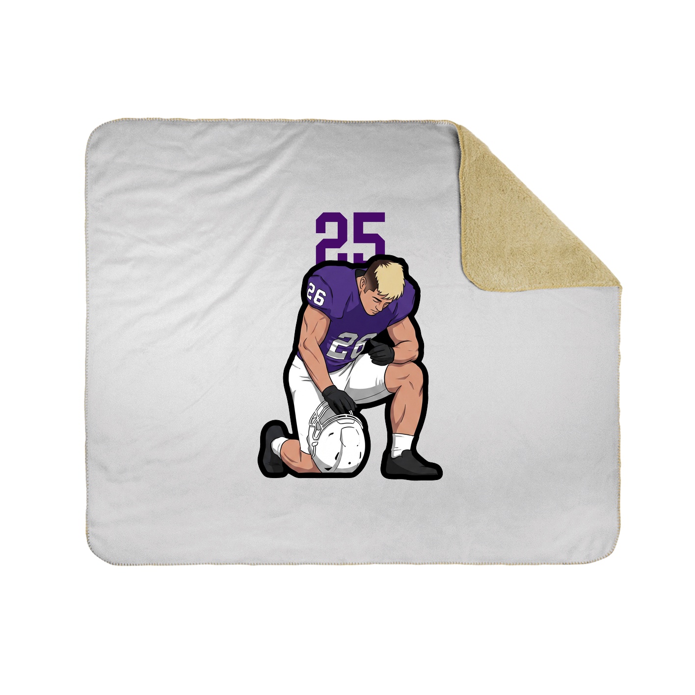 Throw Blanket — Number Top in White