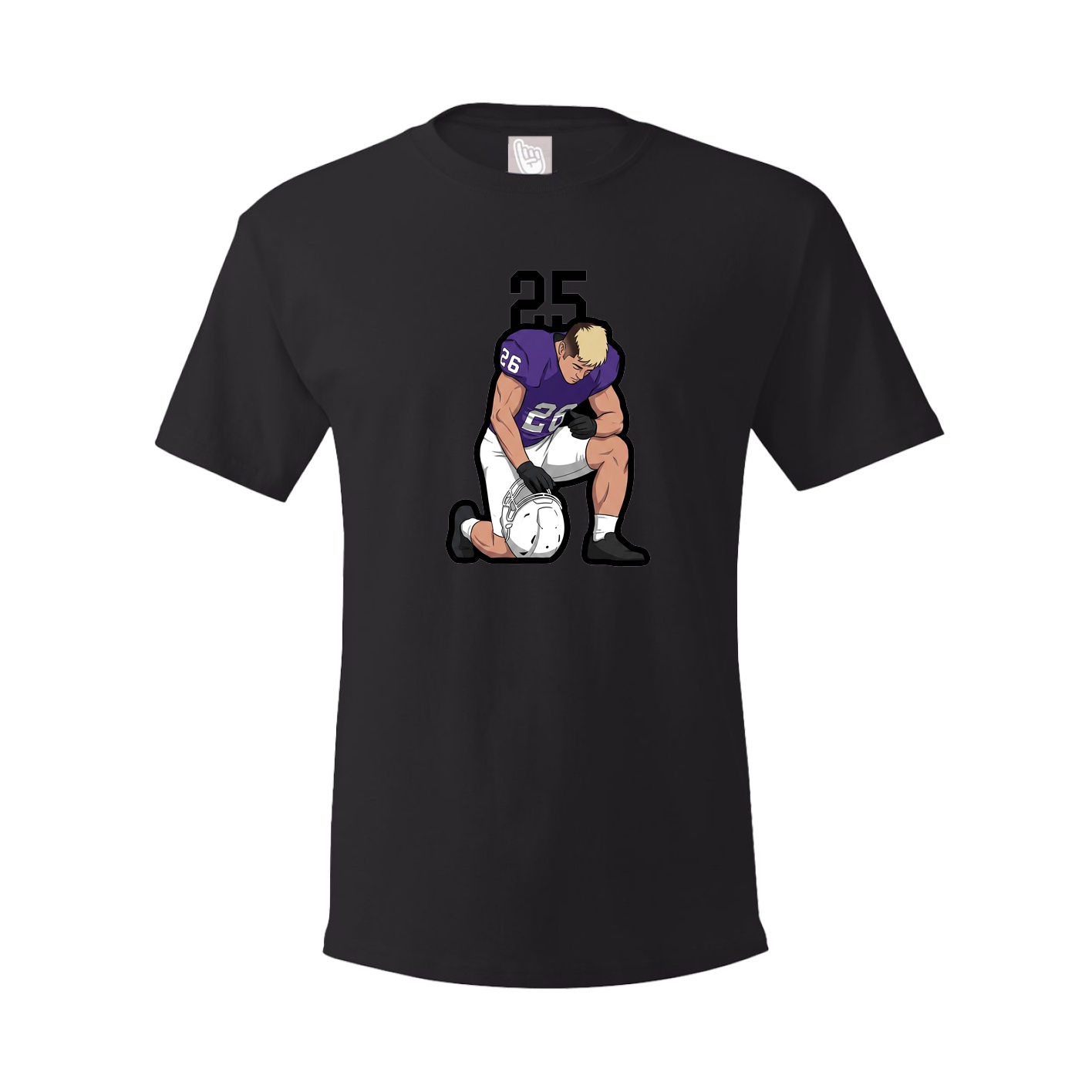 Youth Tee — Number Top in Black