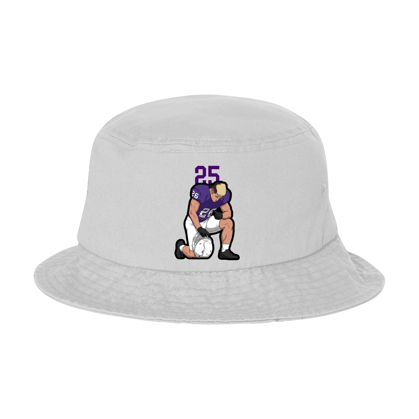 Bucket Cap — Number Top in White