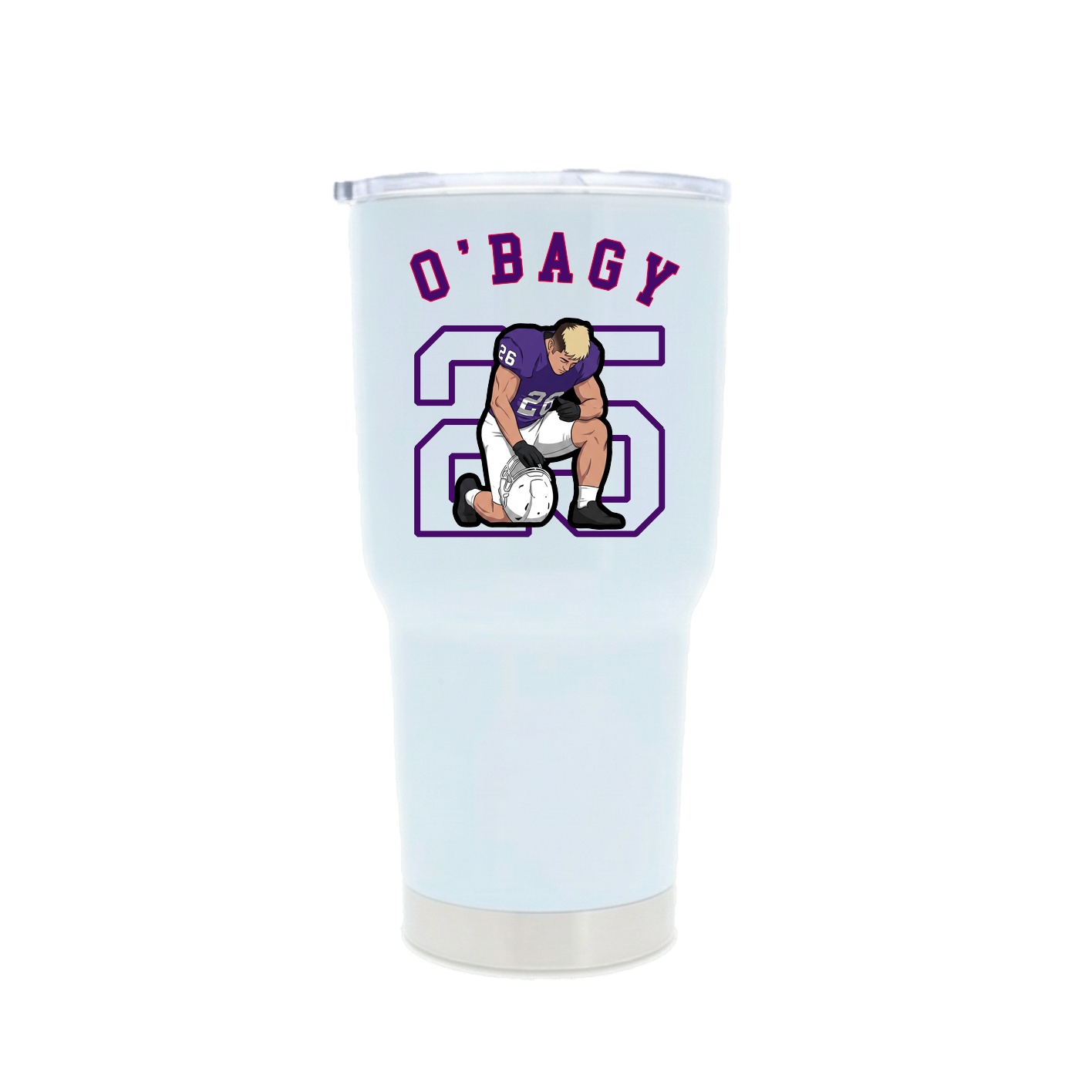30oz Stainless Steel Tumbler — Shirsey Arch in White