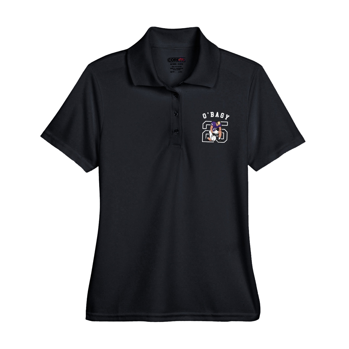 Womens Performance Polo — Shirsey Arch in Black