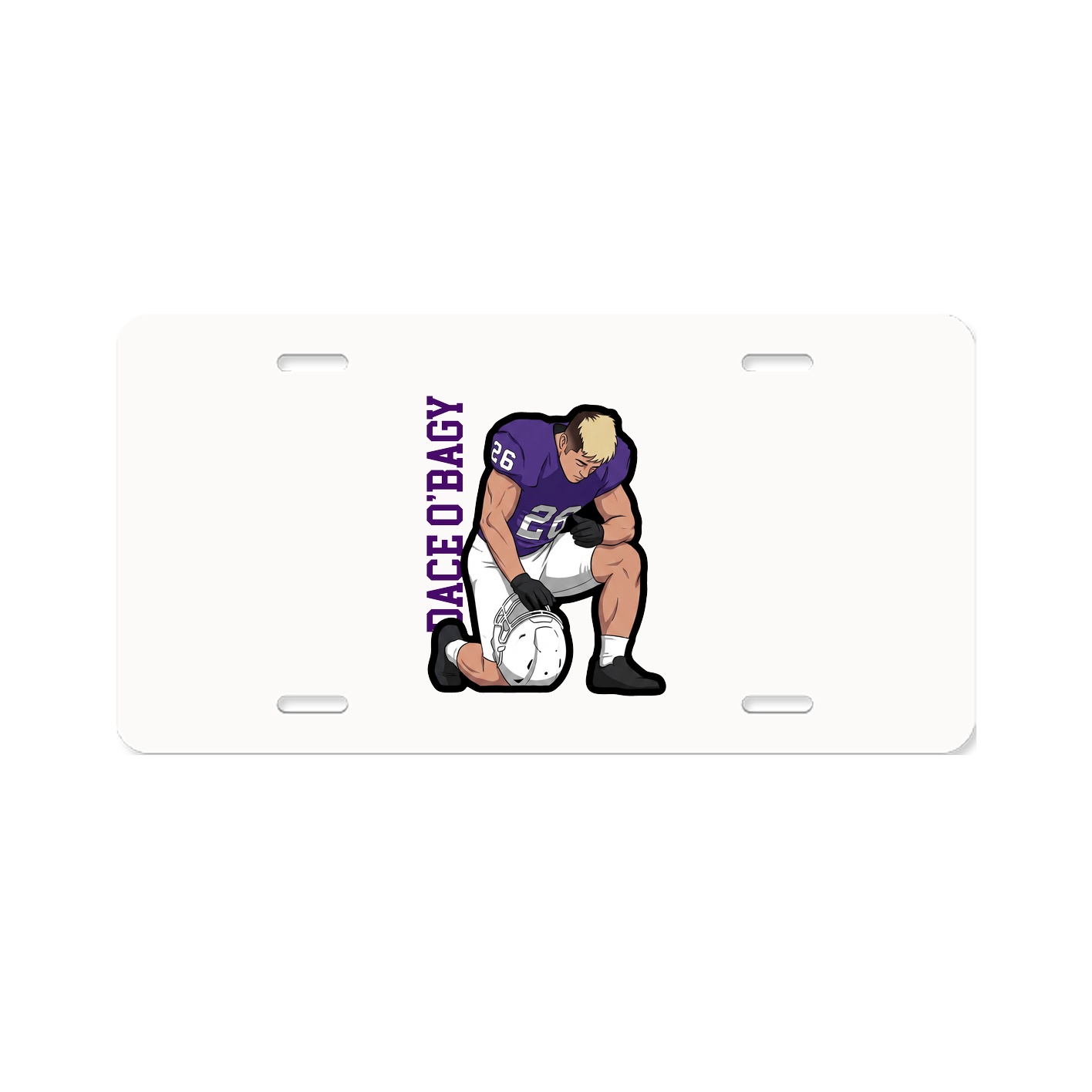 License Plate — Name Vertical in Classic