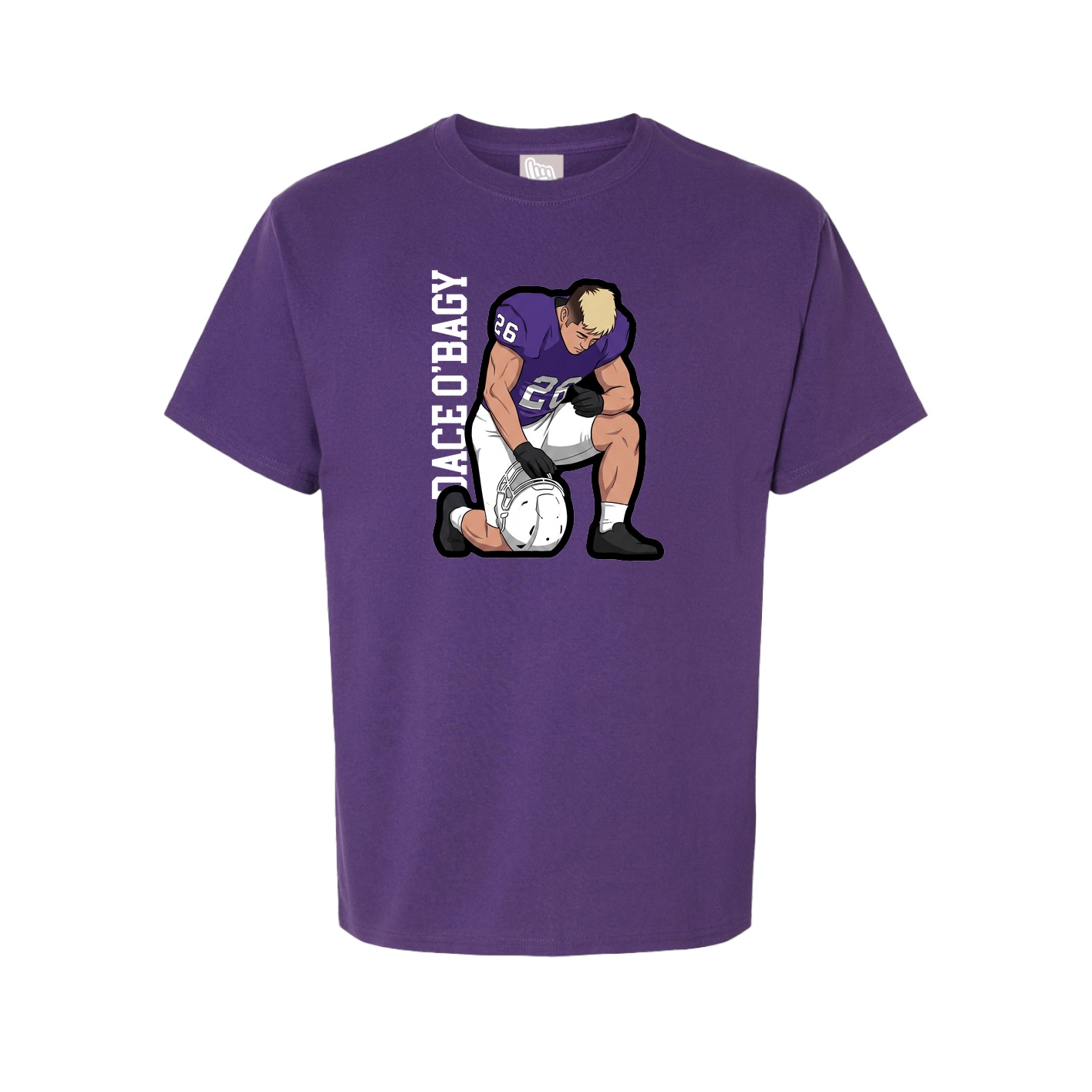 Tee — Name Vertical in Purple