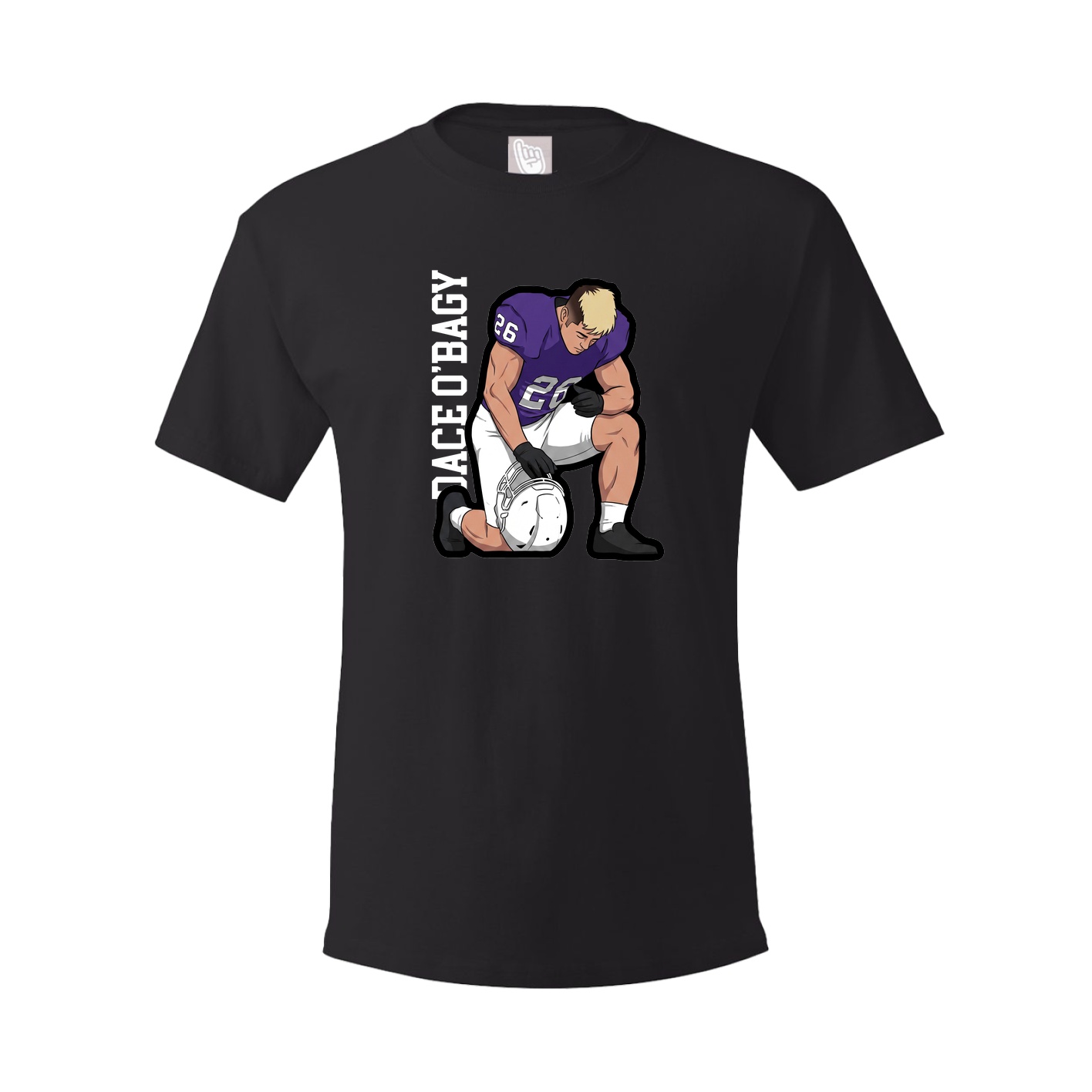 Youth Tee — Name Vertical in Black
