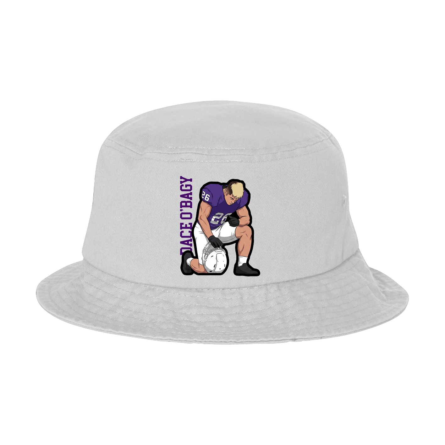 Bucket Cap — Name Vertical in White