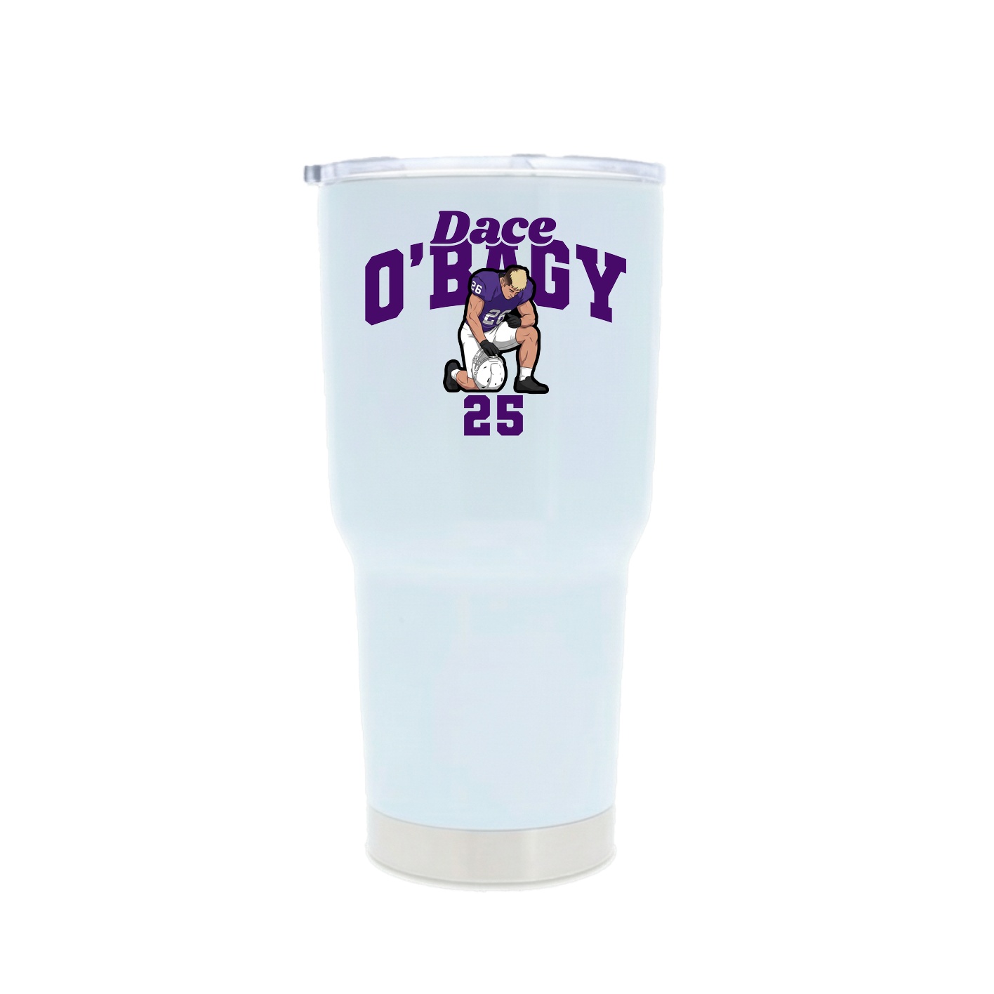 30oz Stainless Steel Tumbler — Signature Arch in White