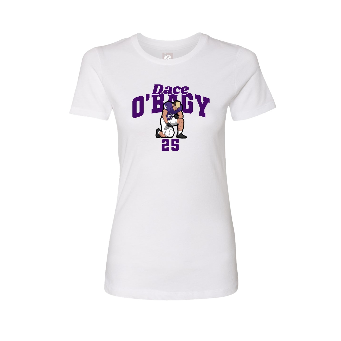Fitted Women's Tee — Signature Arch in White