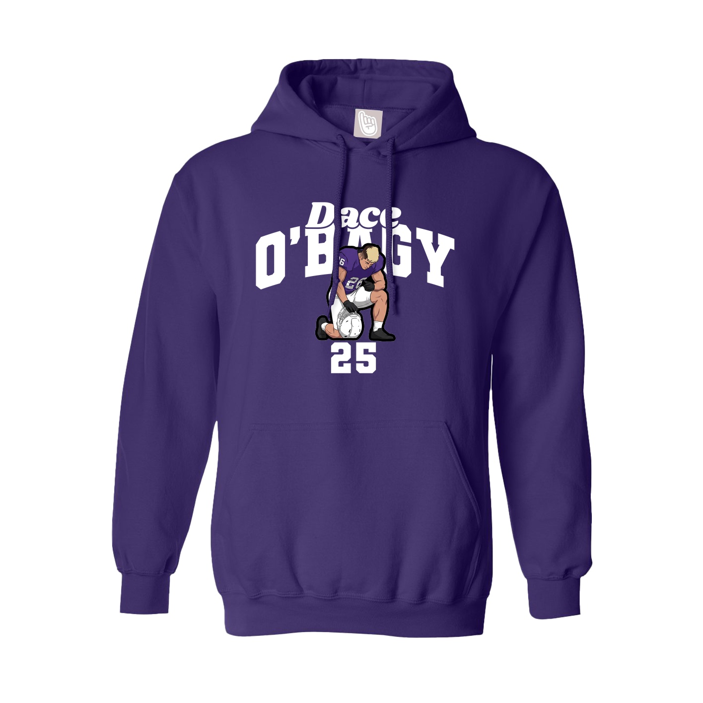 Hoodie — Signature Arch in Purple