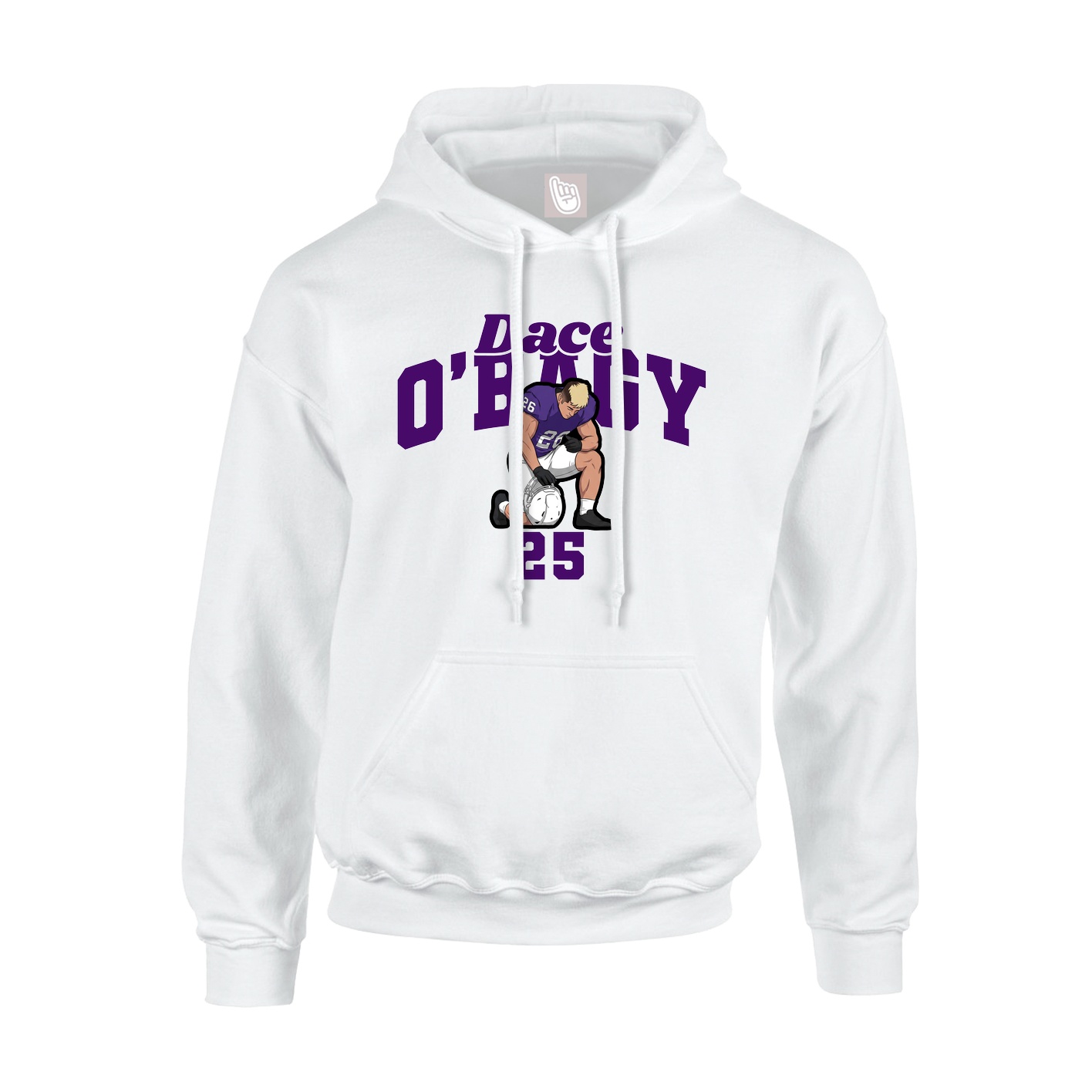 Youth Hoodie — Signature Arch in White
