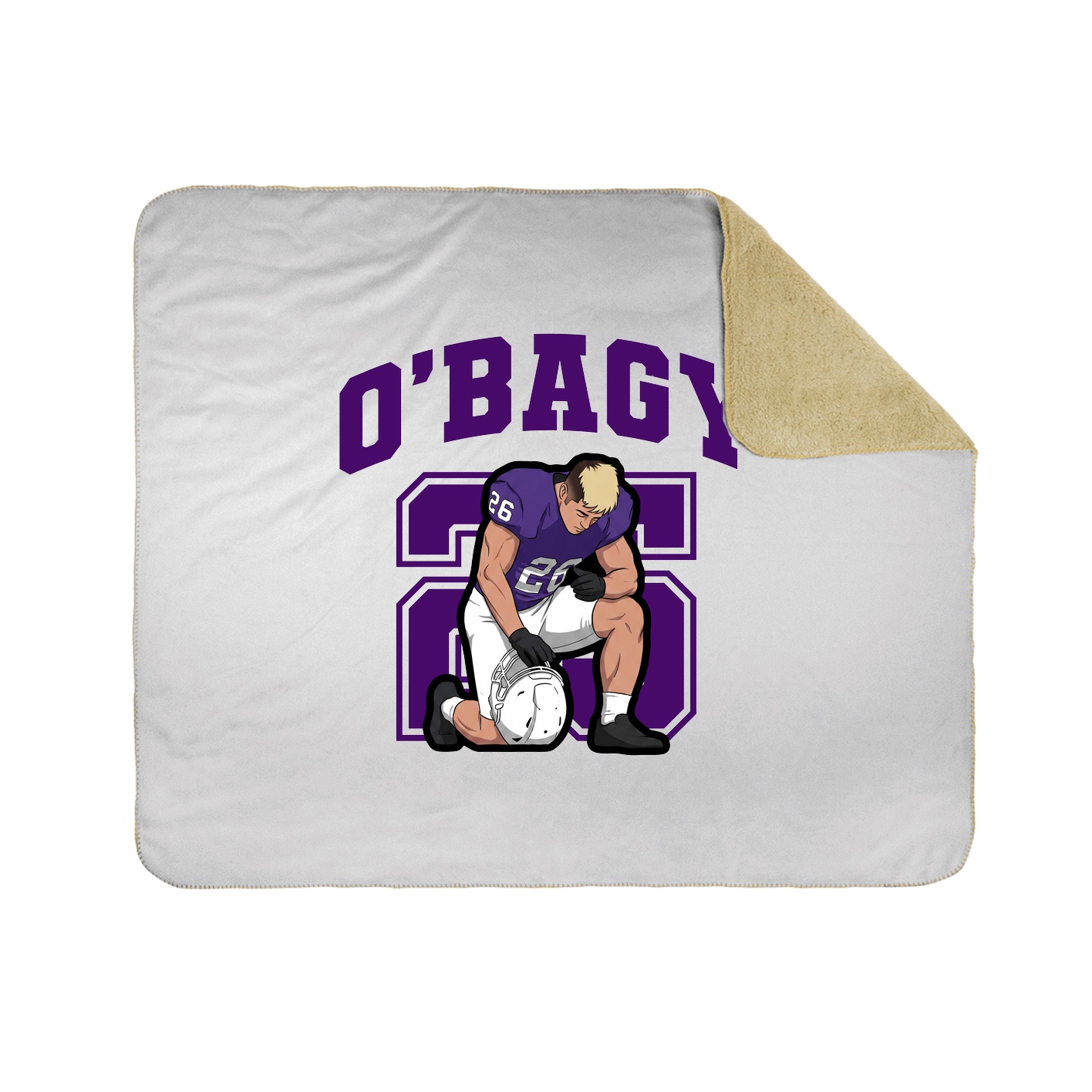 Throw Blanket — Number in White