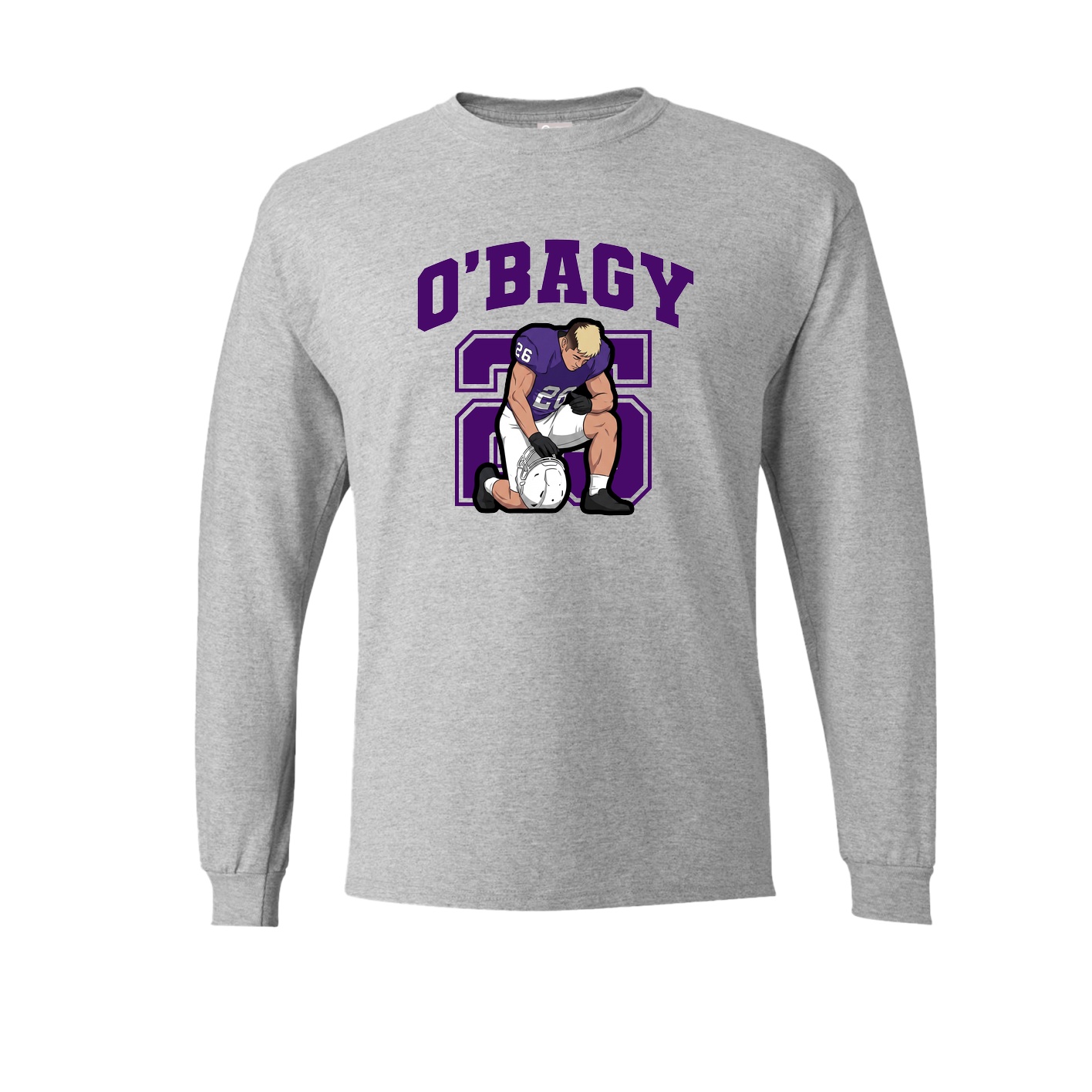 Long Sleeve Tee — Number in Grey