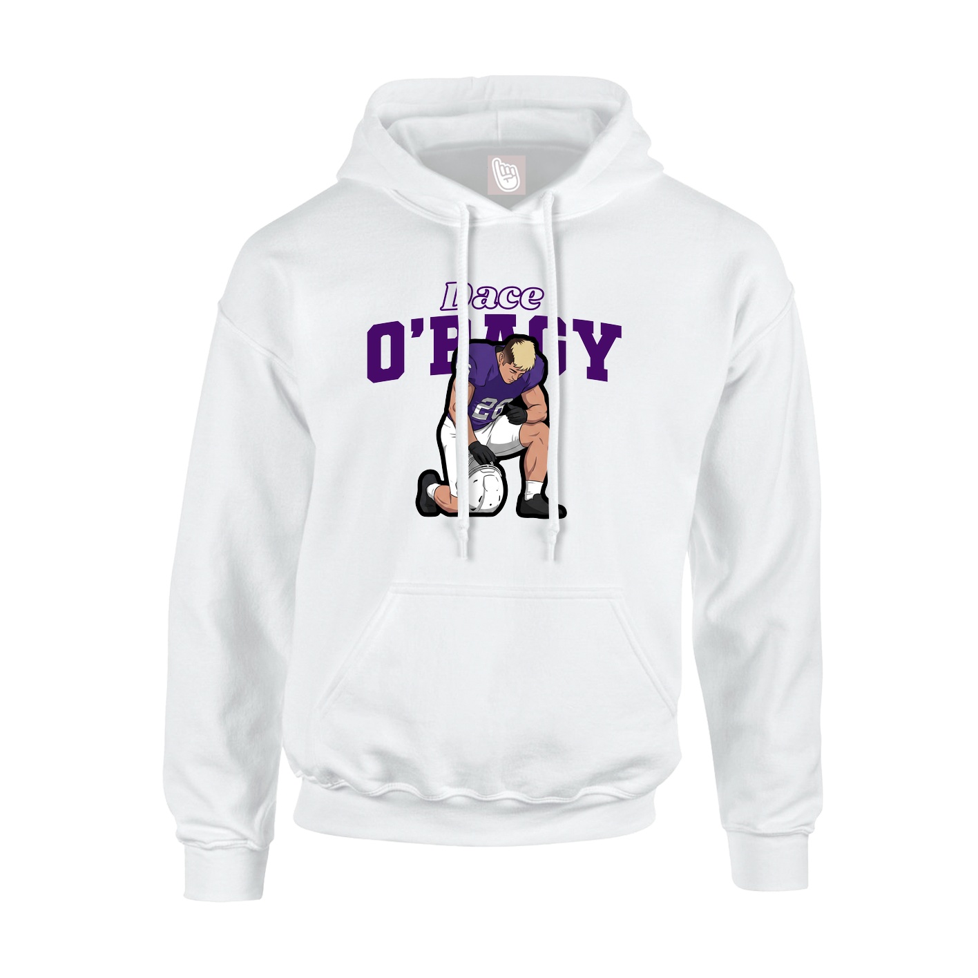 Hoodie — Name Arch in White