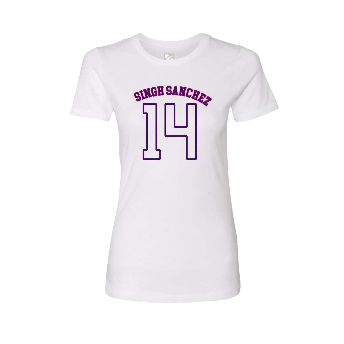 Fitted Women's Tee — Shirsey Arch in White