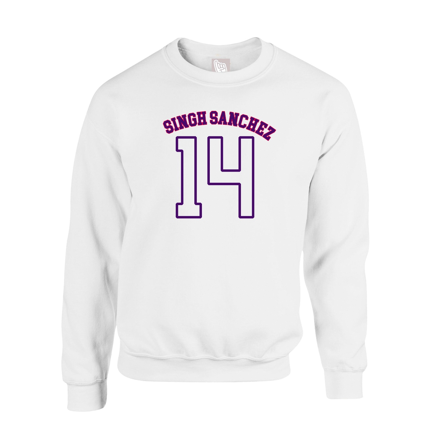 Fleece Crew — Shirsey Arch in White