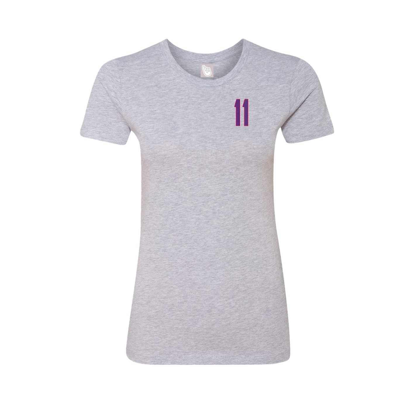 Fitted Women's Tee — Front Shirsy in Grey