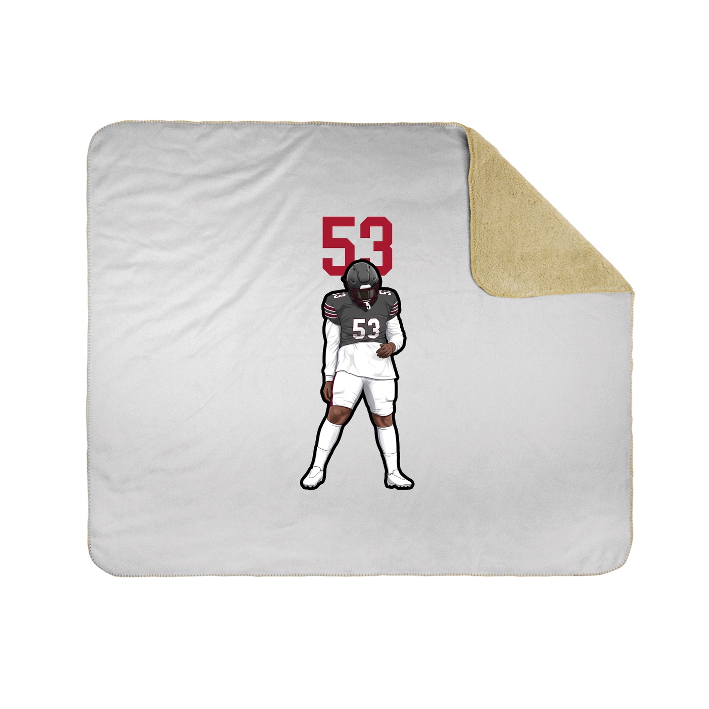 Throw Blanket — Number Top in White