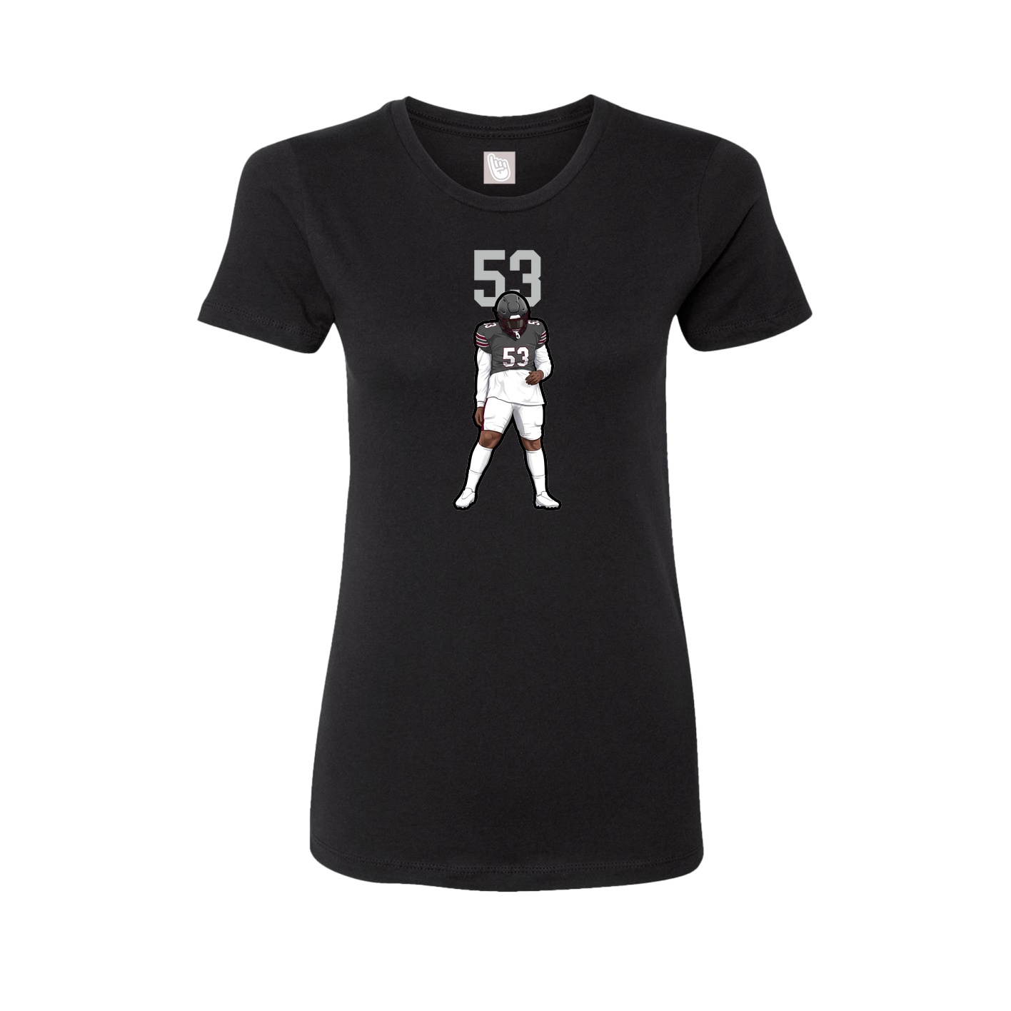 Womens Tee — Number Top in Black