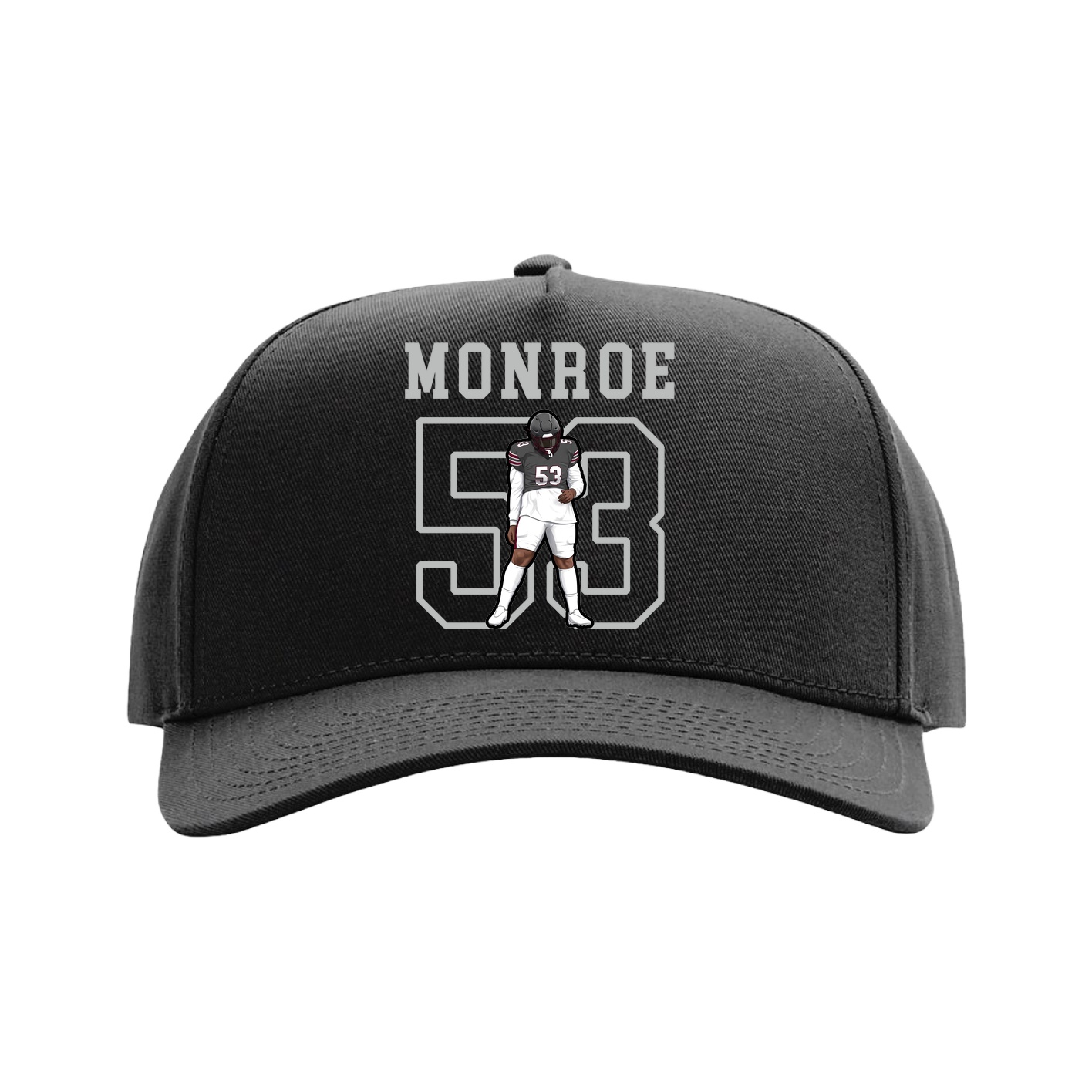 Full Fabric Five-Panel Champ Cap — Shirsey in Black