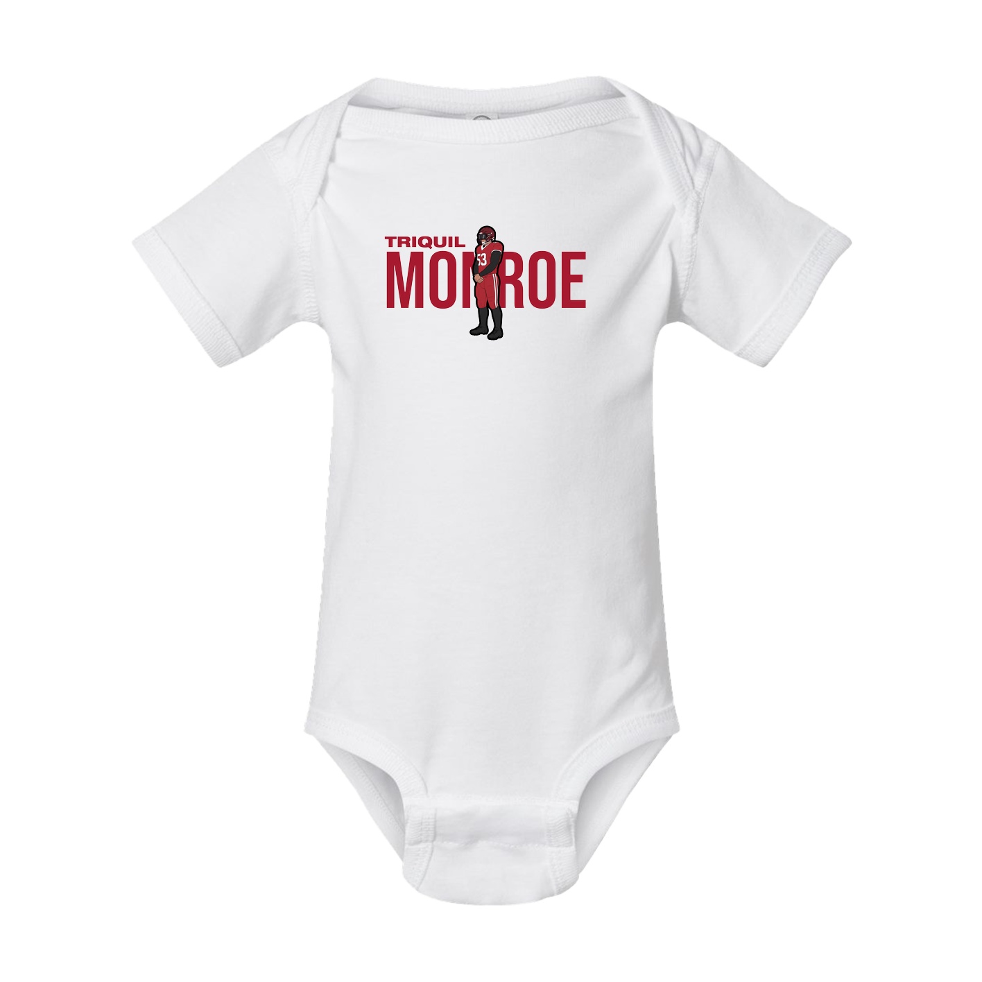 Baby Onesie — Player Name in White
