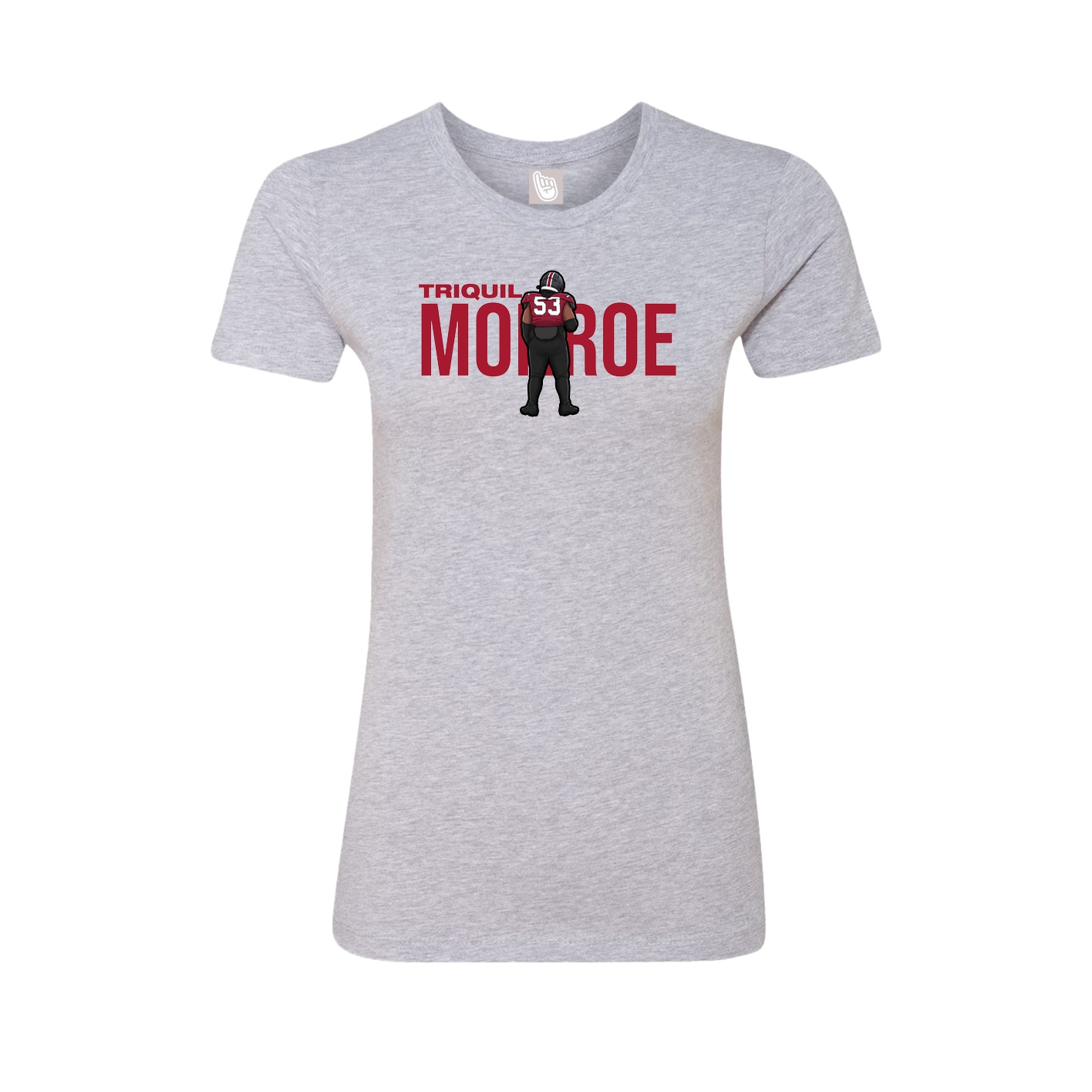 Womens Tee — Player Name in Grey