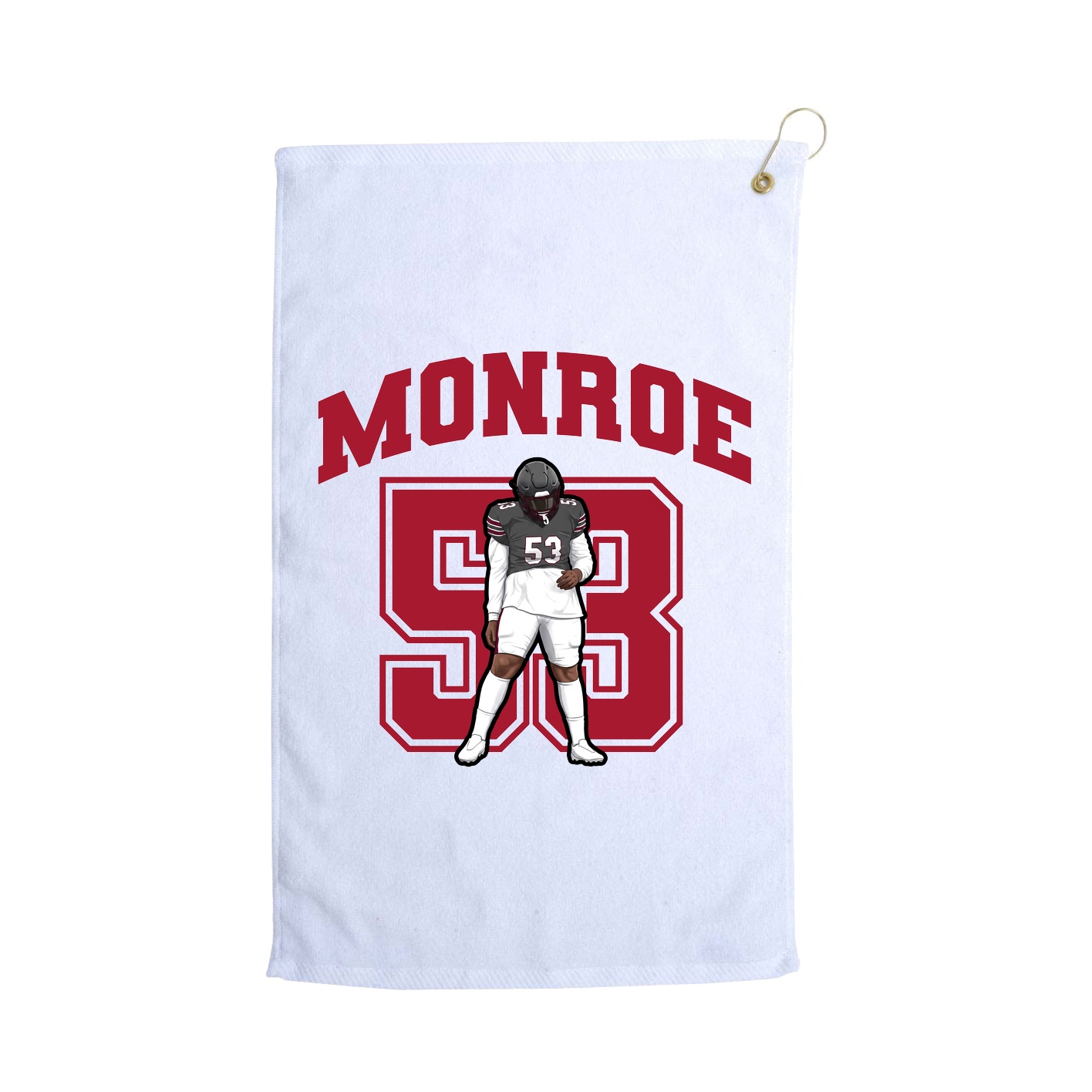 Golf Towel — Number in White
