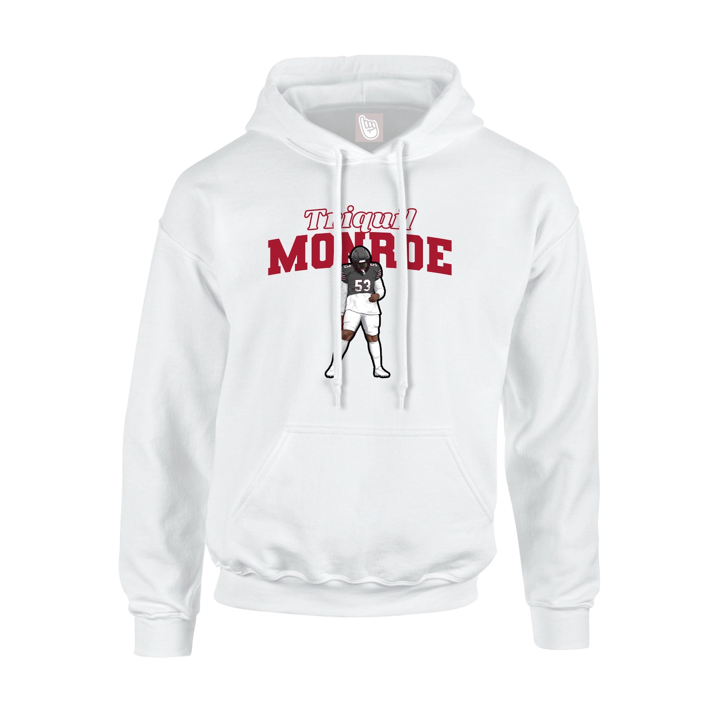 Hoodie — Name Arch in White