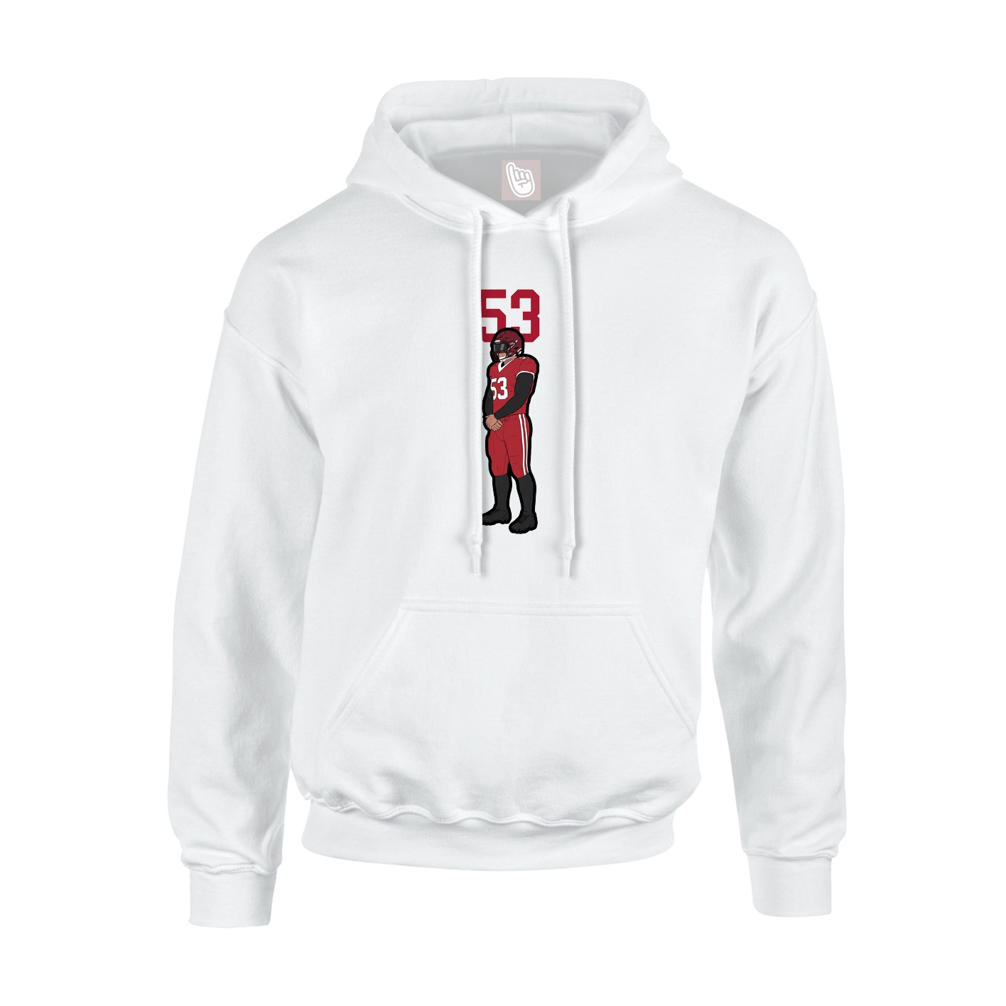 Hoodie — Number Top in White