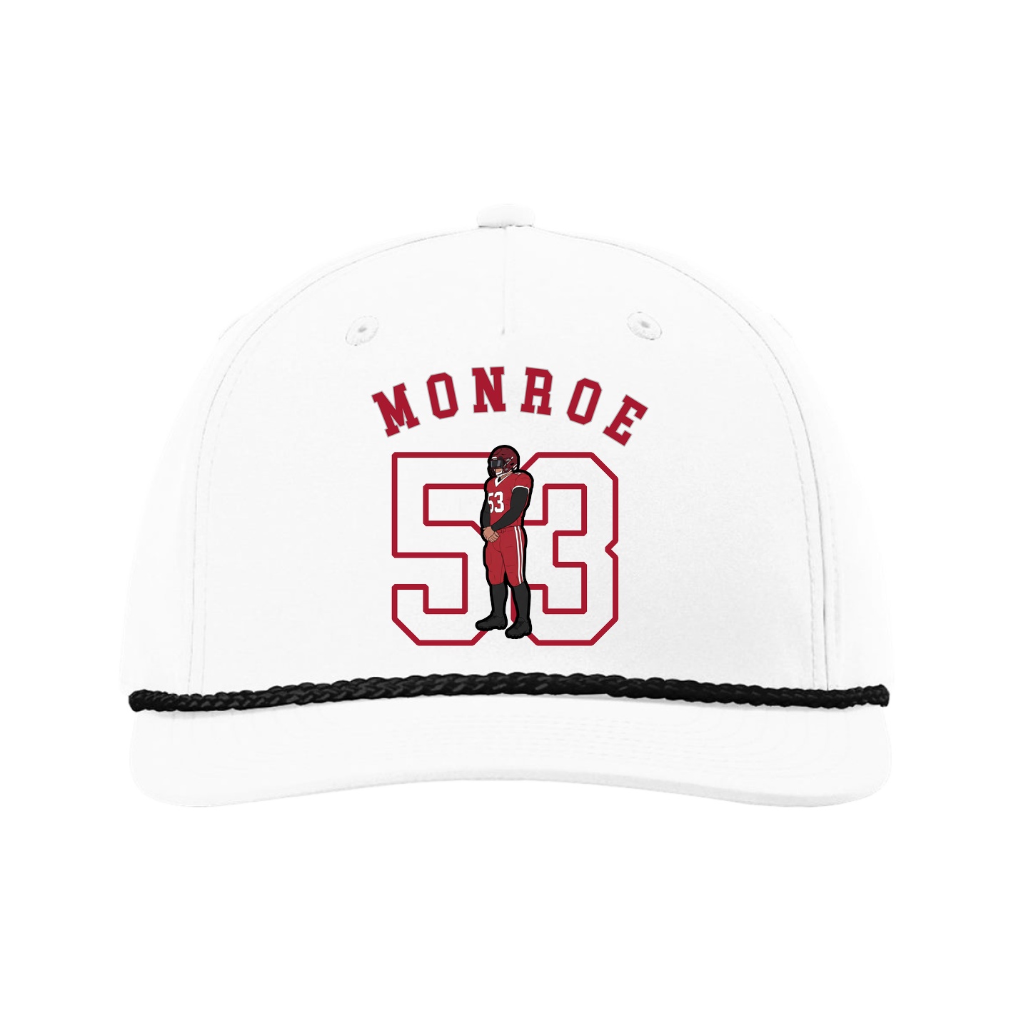 Five-Panel Classic Rope Cap — Shirsey Arch in White