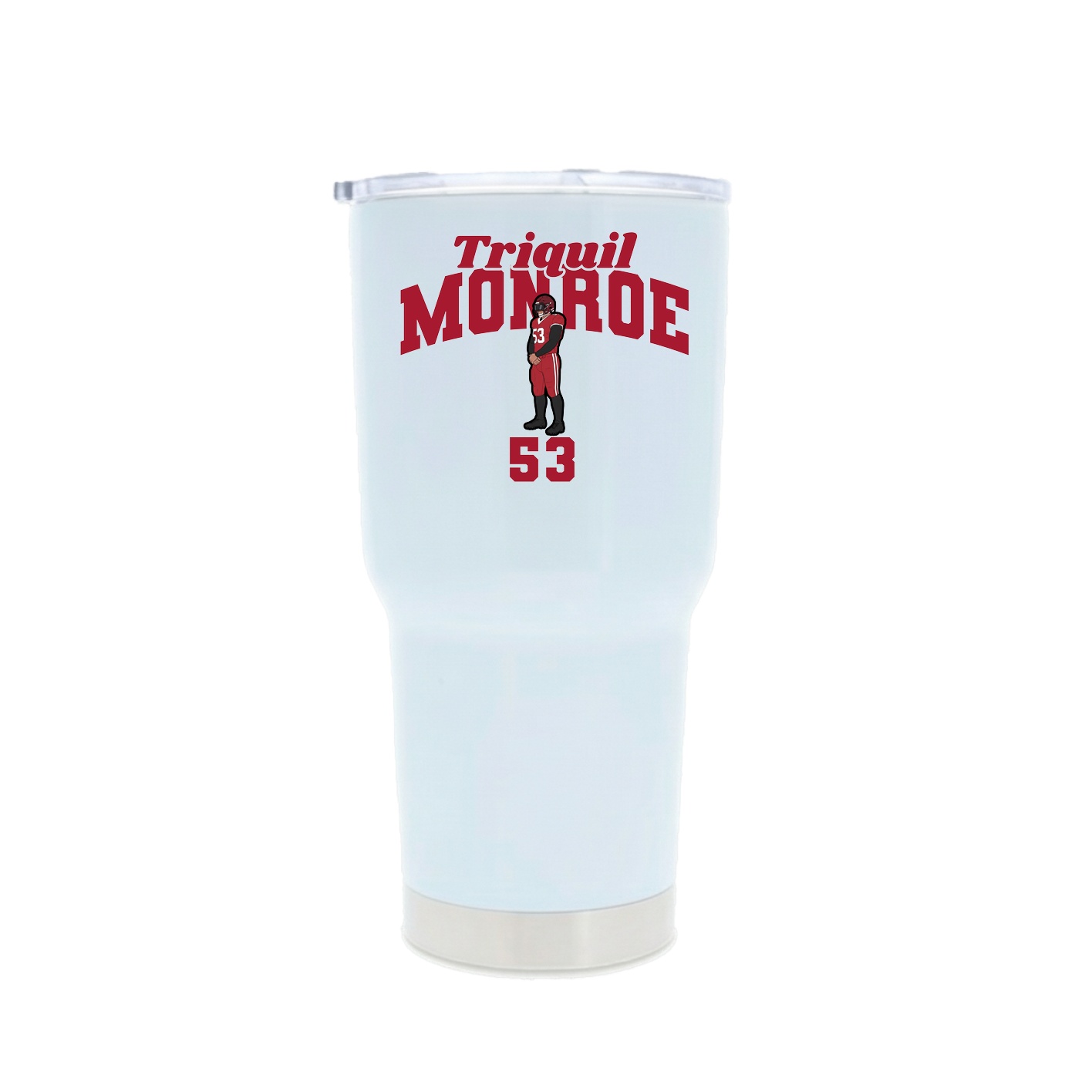 30oz Stainless Steel Tumbler — Signature Arch in White