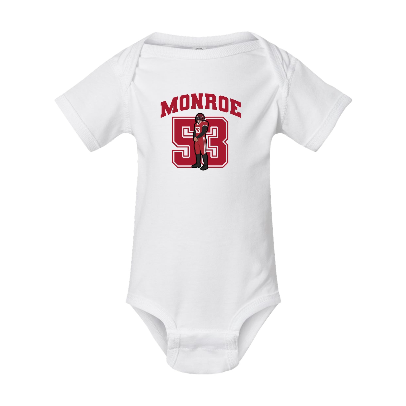 Baby Onesie — Number in White