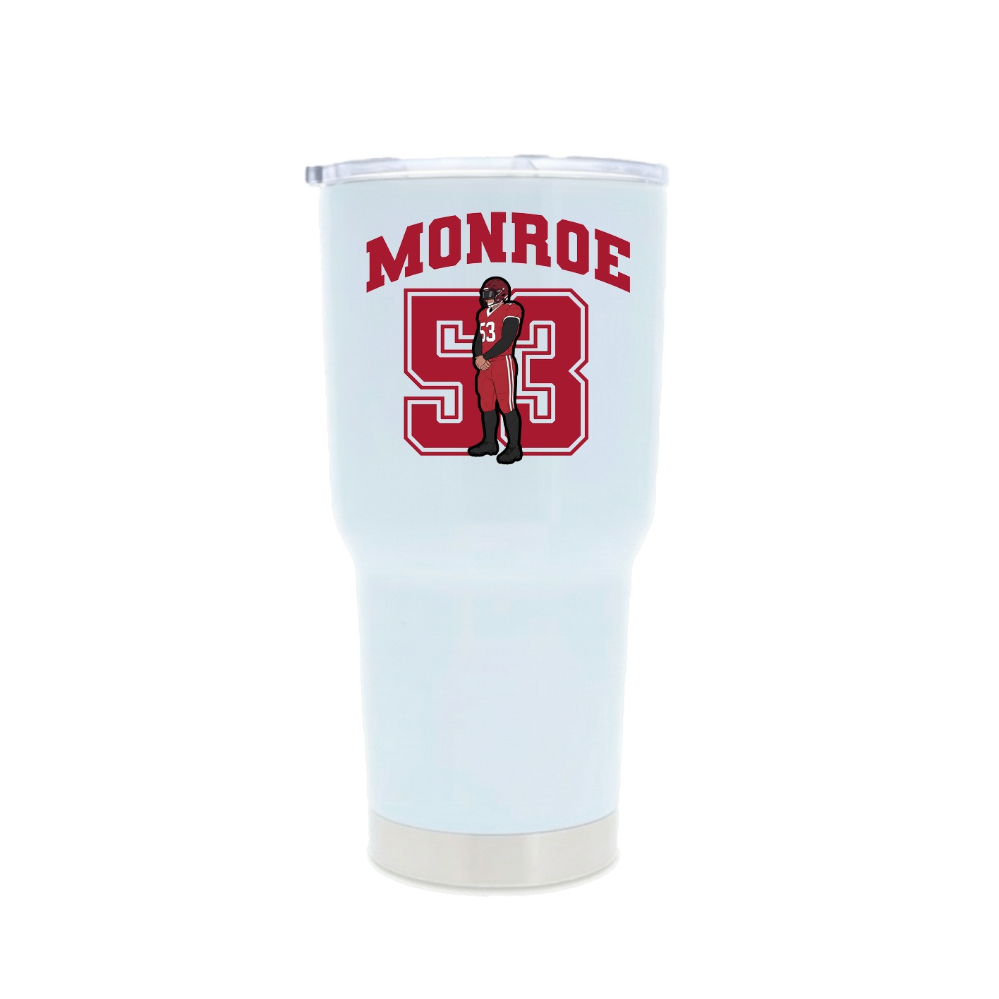 30oz Stainless Steel Tumbler — Number in White