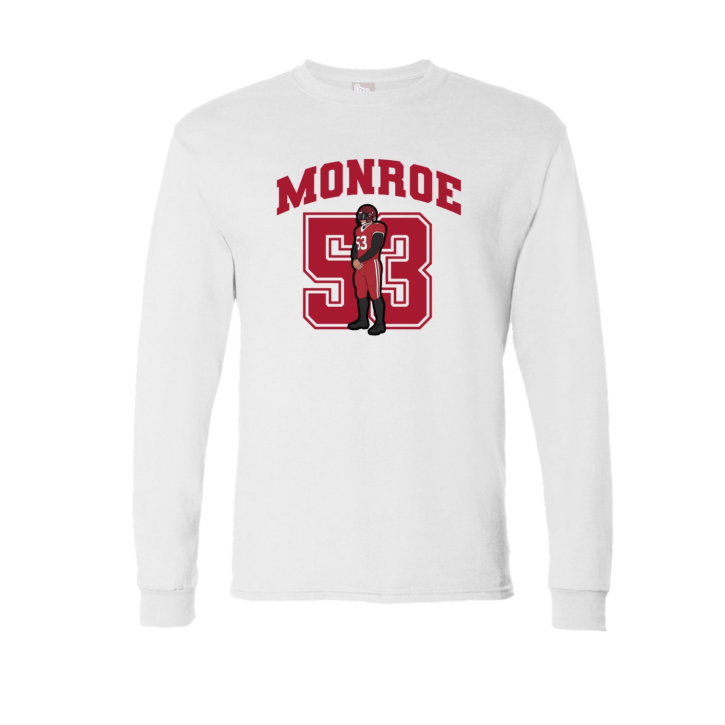 Long Sleeve Tee — Number in White