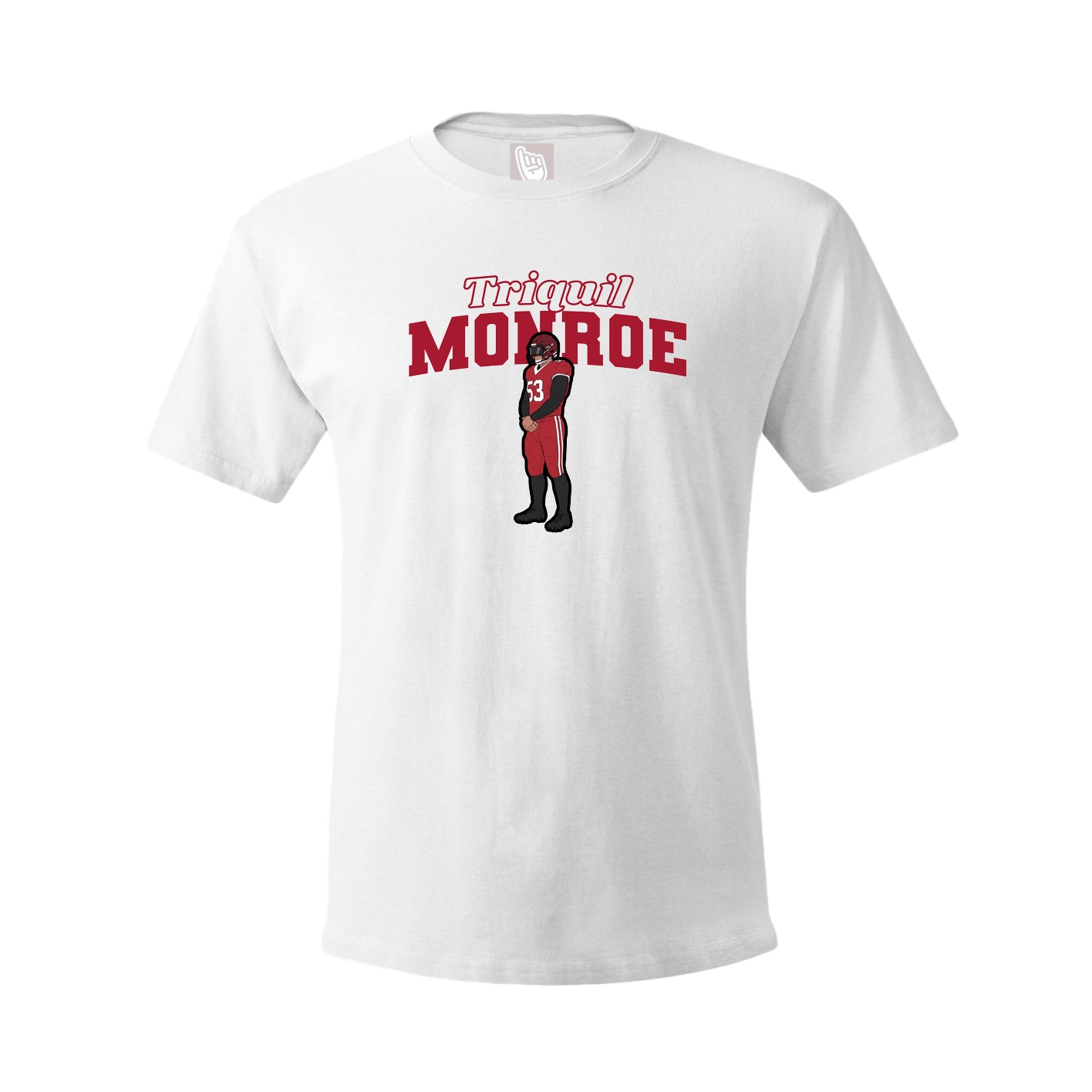 Youth Tee — Name Arch in White
